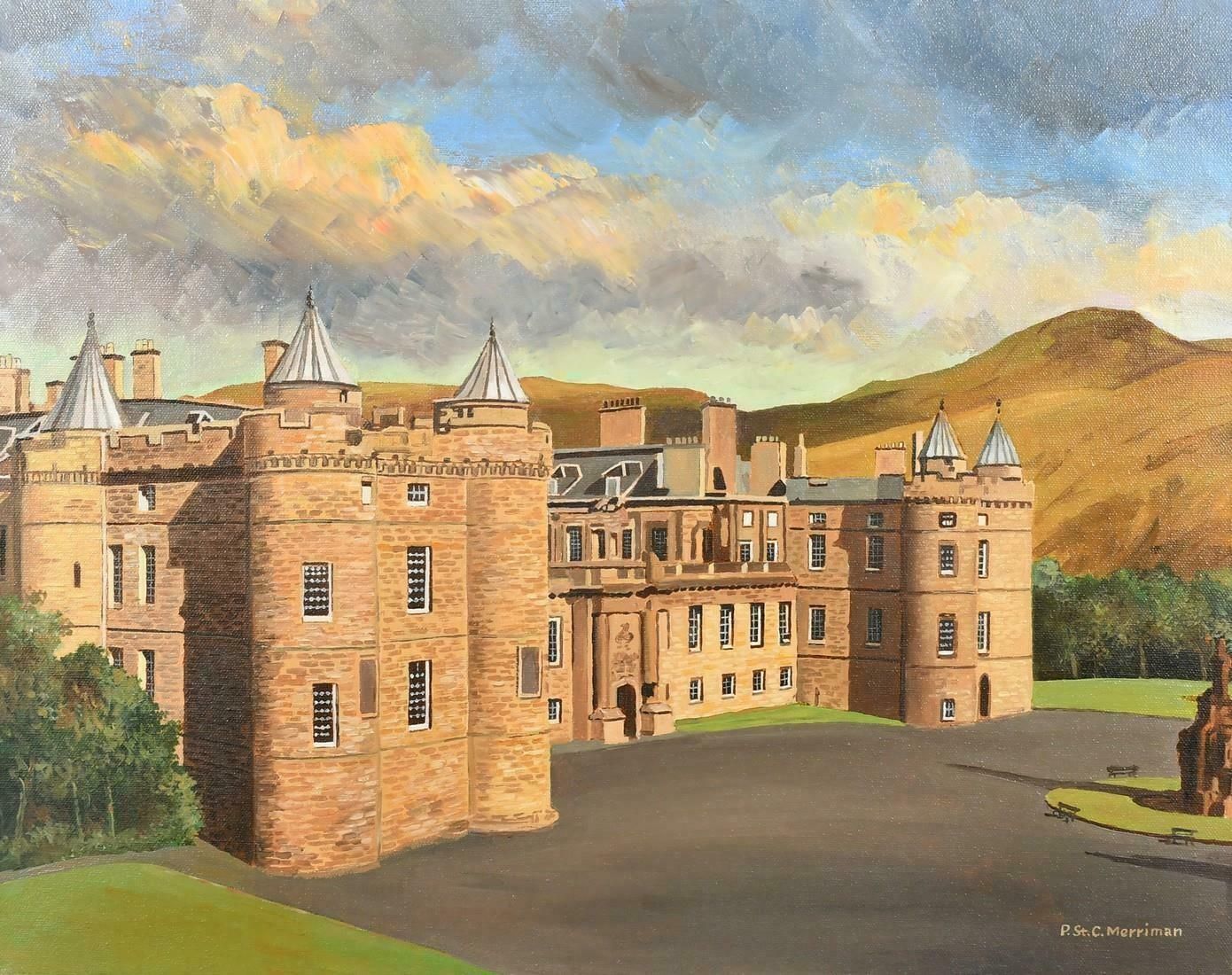 Peter St. Clair Merrimanholyrood Palace Scotland Royal Palace In Edinburgh Original Oil Painting