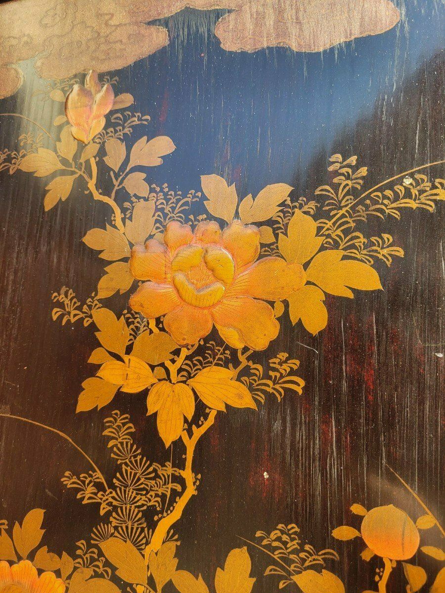 Screen With Lacquer Panels, Meiji Japan, Late 19th Century photo buy