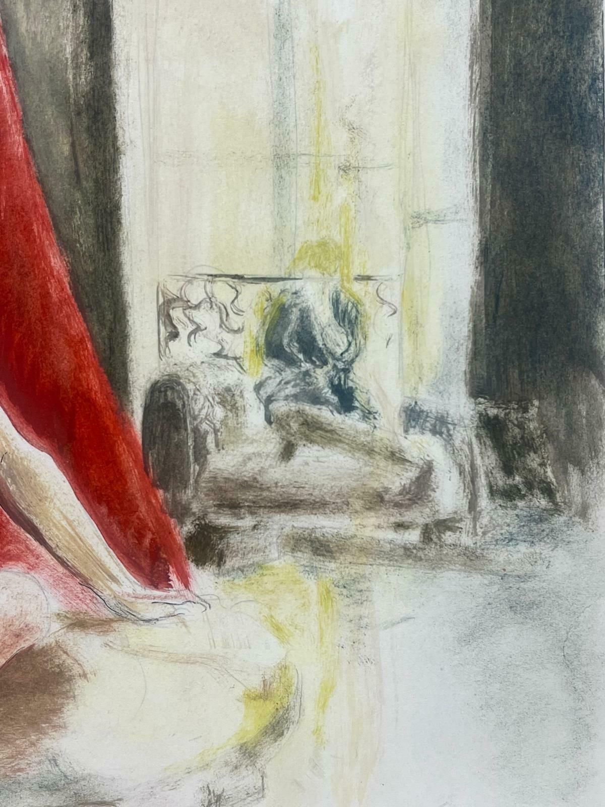 Josine Vignon1950s French Post Impressionist Painting Nude Model In Parisian Interior1950s photo Art