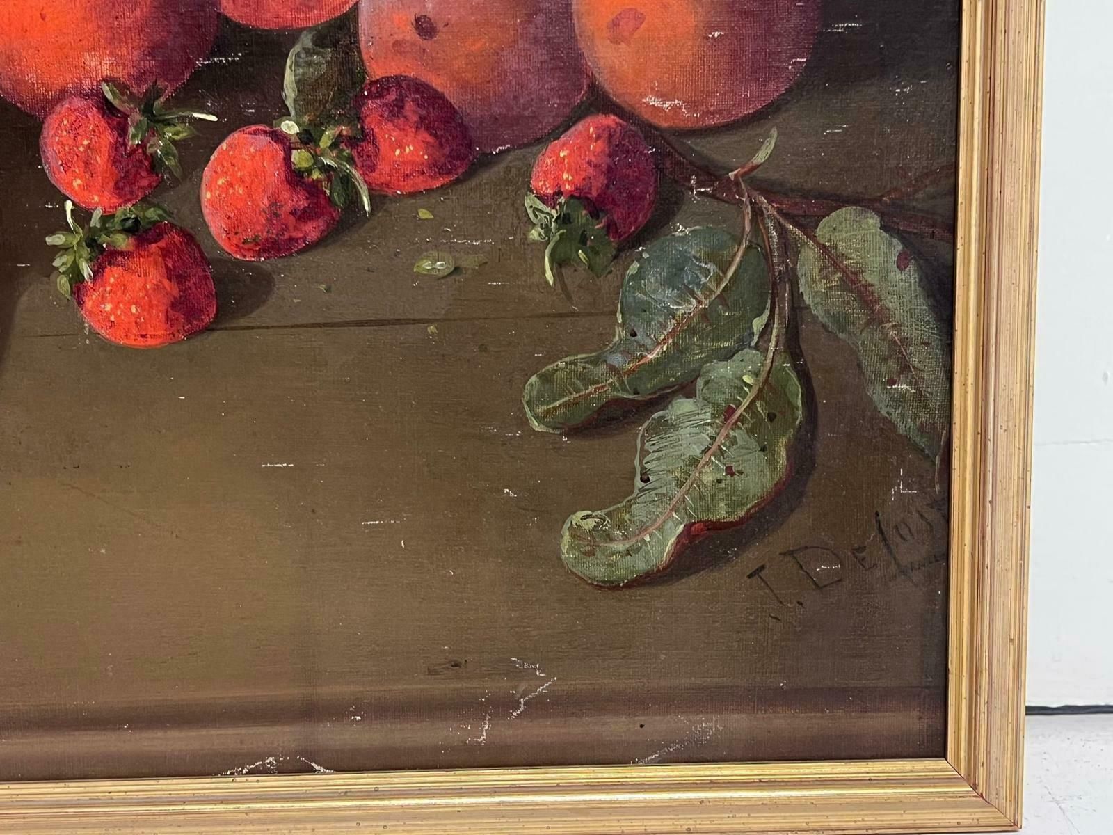 photo furniture French Schoolantique French Still Life Strawberry Bowl Abundant Still Life Of Fruit Interior