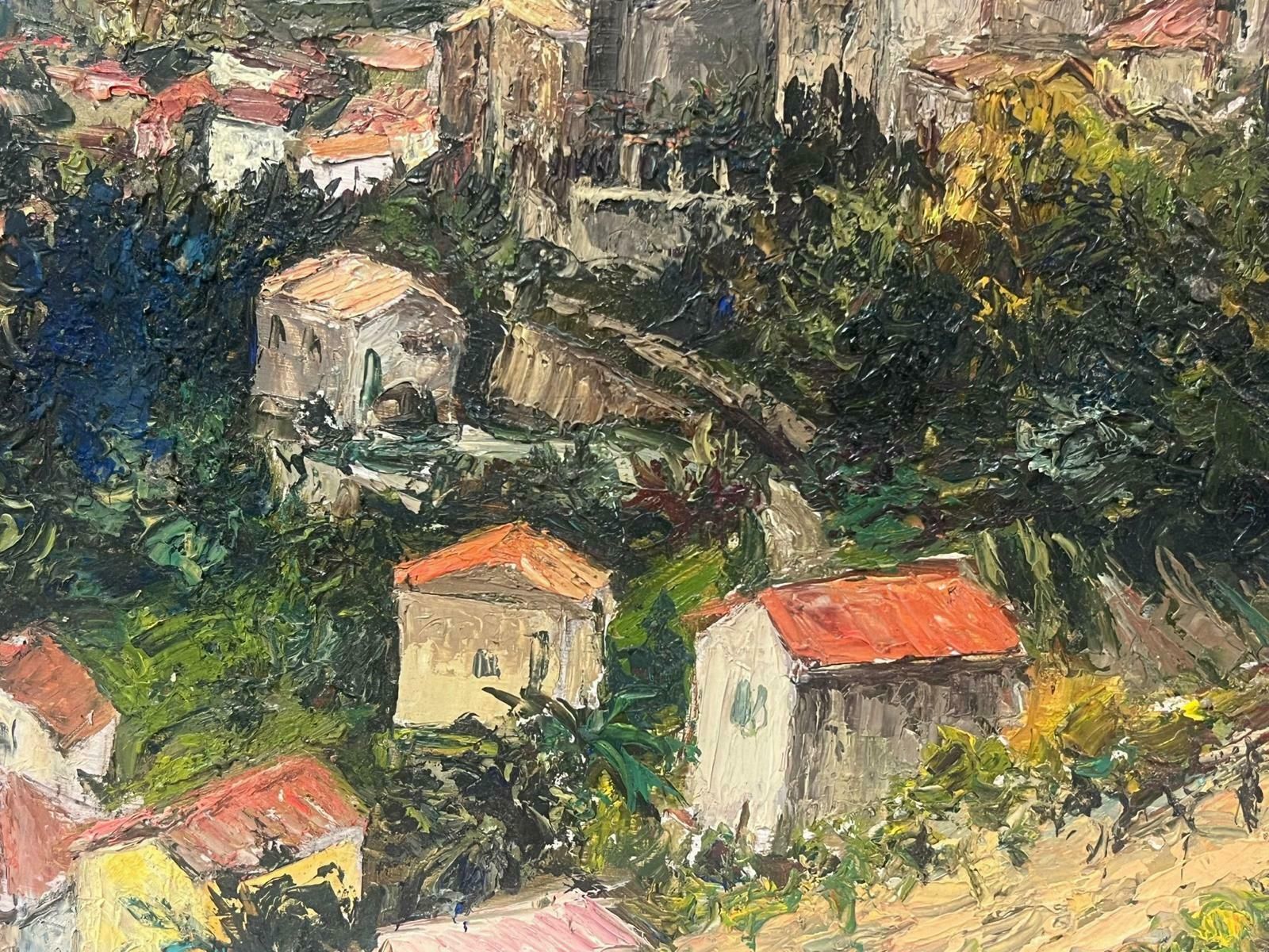 Josine Vignon1950s French Post Impressionist Oil Painting Cagnes Sur Mer South Of France1950s photo furniture