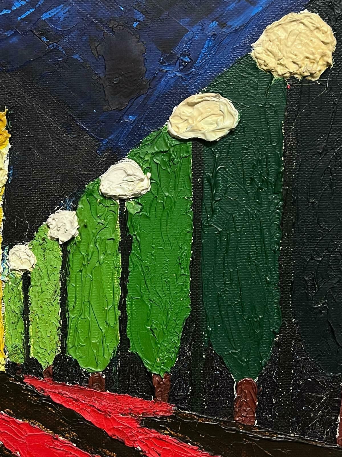 Jean Pierre Stagnarothe Arc De Triomphe By Night 1990's French Modernist Thickly Painted Oil 1996 photo 1175.0