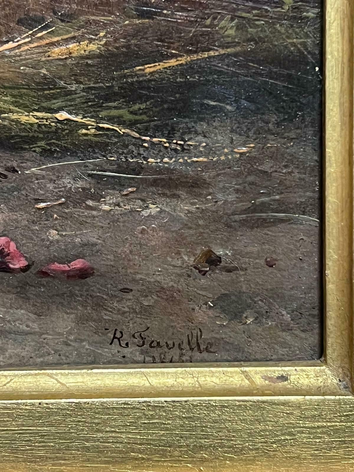 French 19th Centurytraditional 19th Century French Signed Oil Painting Children Playing In Harvest photo Art