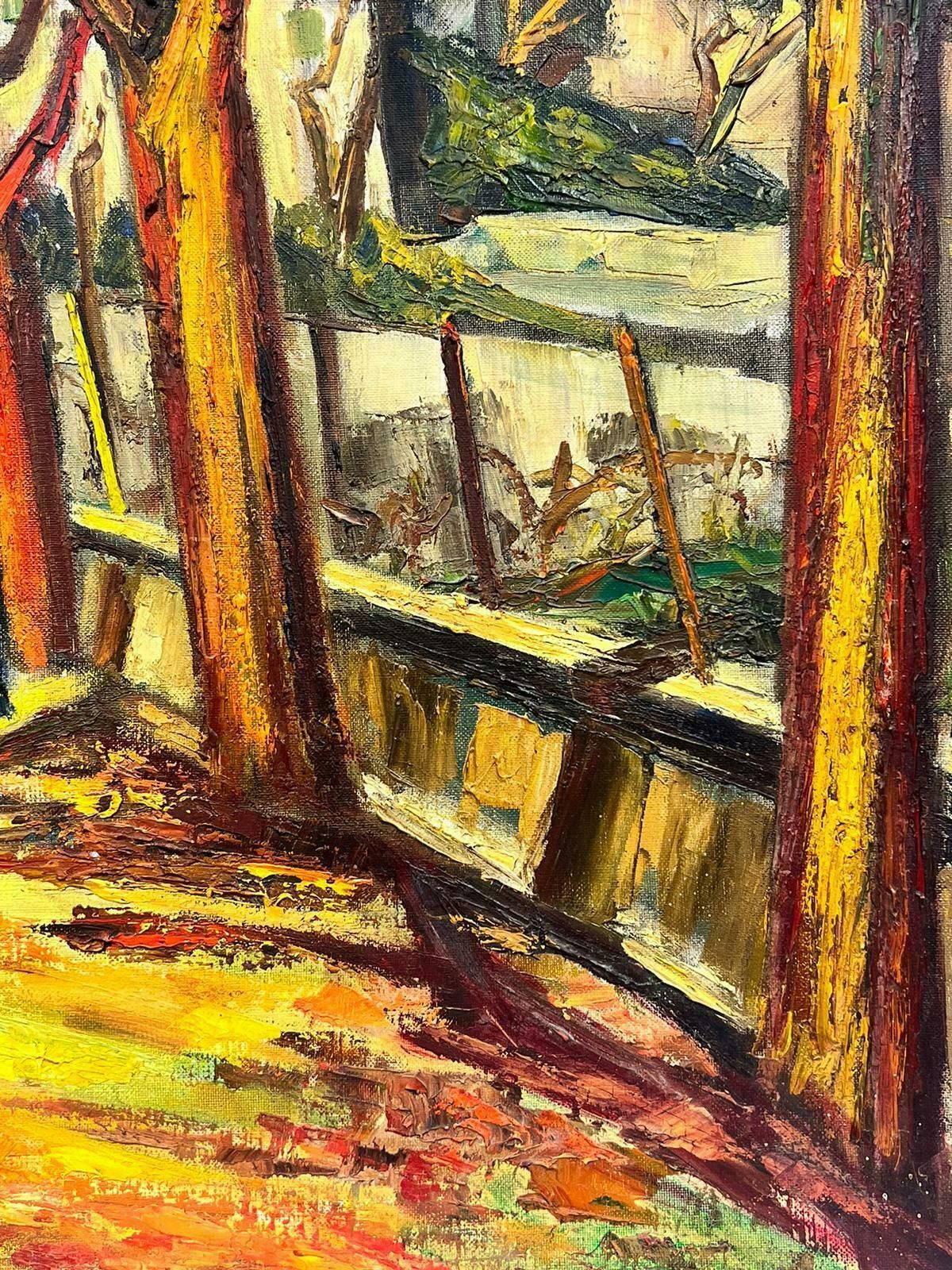 Josine Vignon1960’s French Oil Provençal Village Figure Walking With Donkey Post Impressionis1960's photo for sale