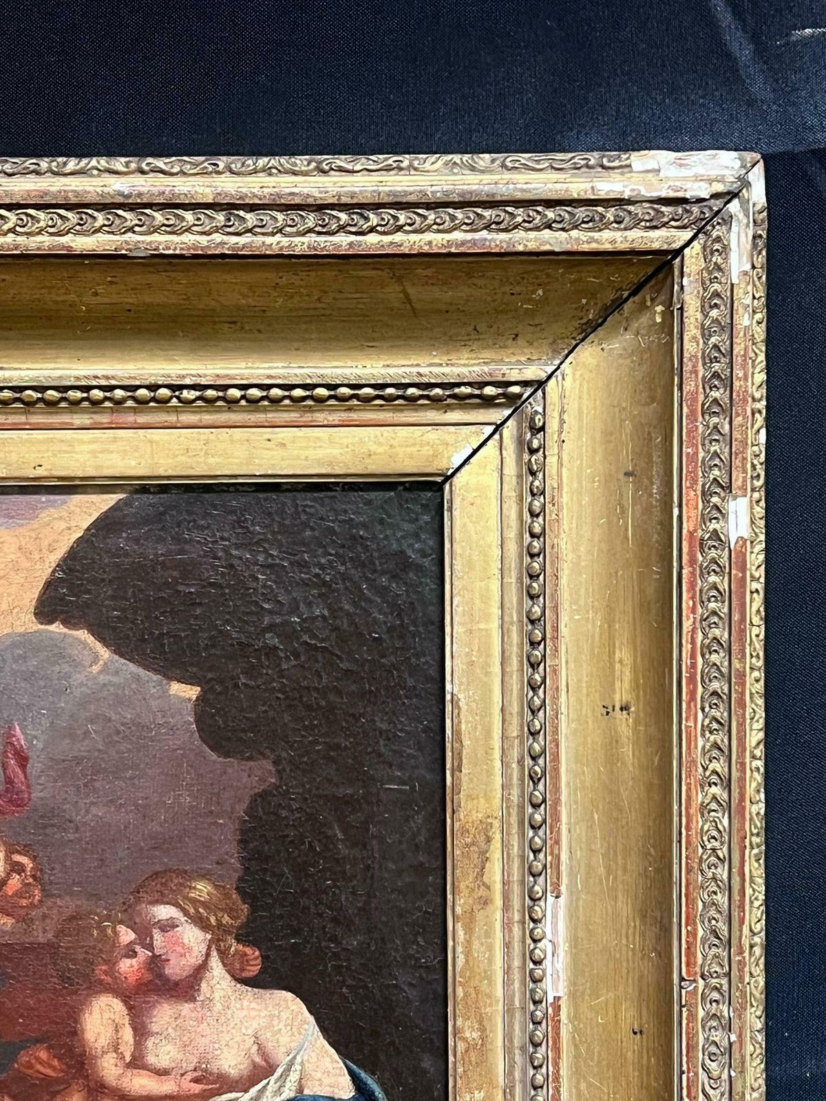 French School 17th Centuryfine 17th Century French Old Master Oil Painting Nude Lady Doves & Cherubs photo Art
