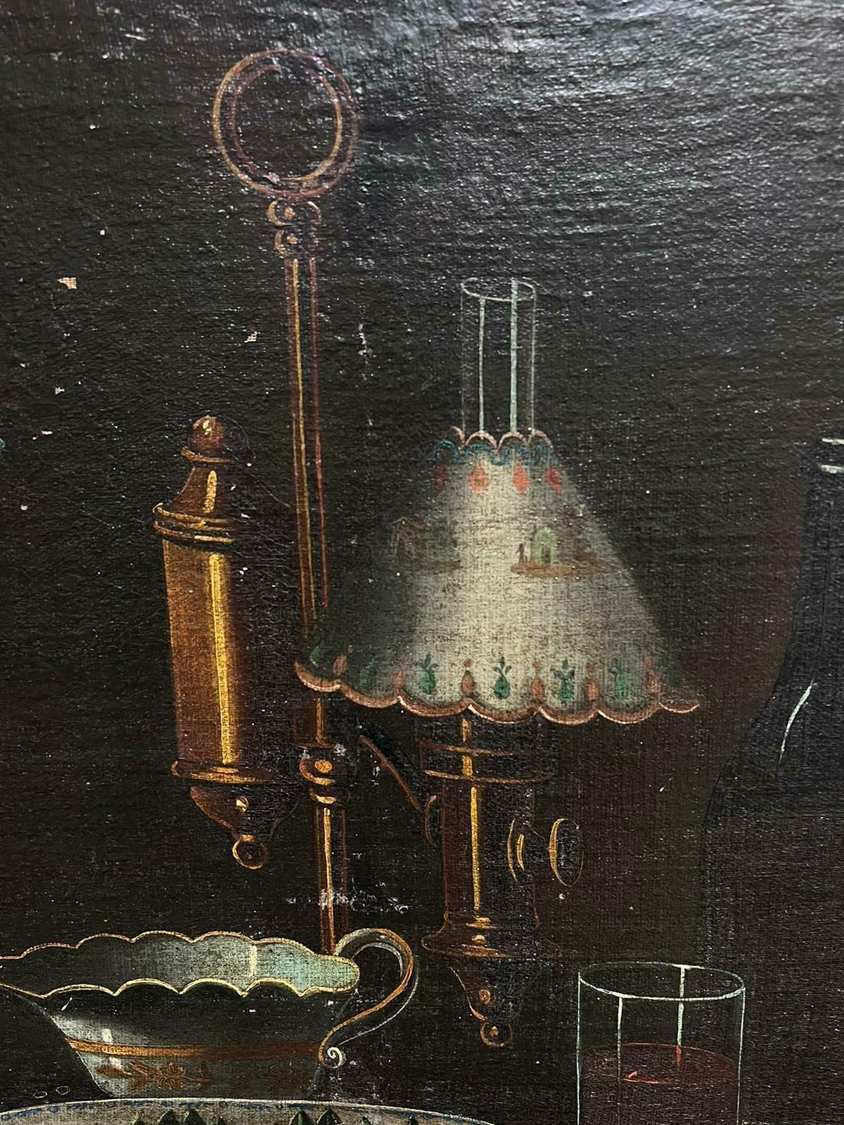Italian 18th Centuryhuge 18th Century Italian Old Master Oil Painting Still Life Fruit Flowers & Jug18th Century photo 2667.0