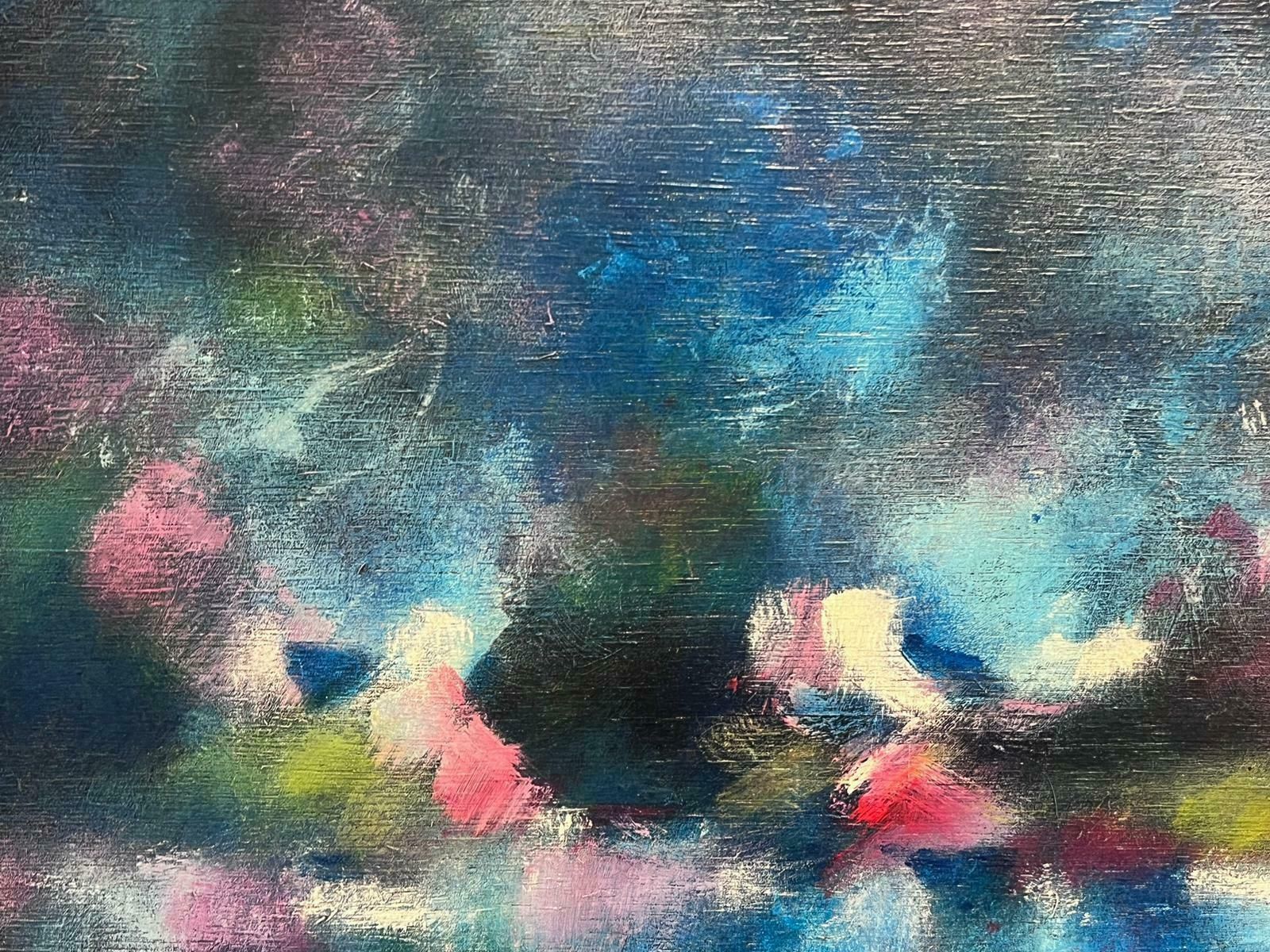 Gerard Guegueniatfrench Abstract Expressionist Signed Oil Blur Of Color 20th Century photo Art
