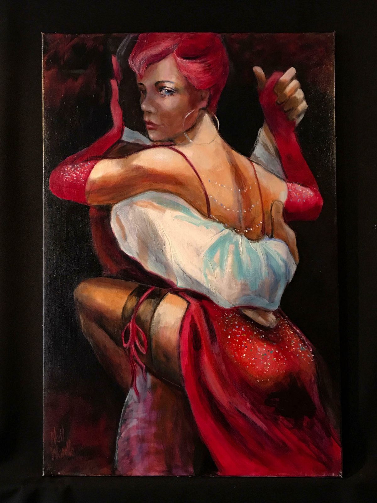 Neil Wardlethe Tango Oil Paintingc.2000 photo furniture