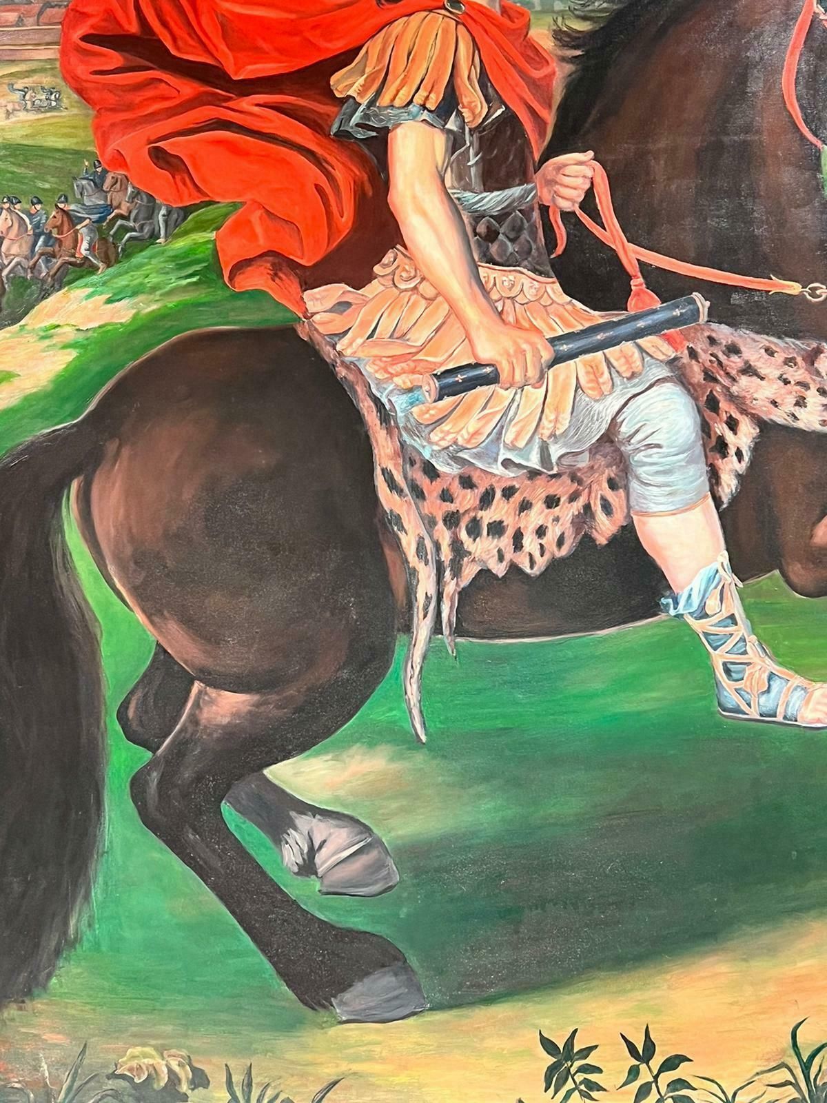 Enormous French Oil Painting King Louis XIV Of France On Horseback20th Century photo for sale