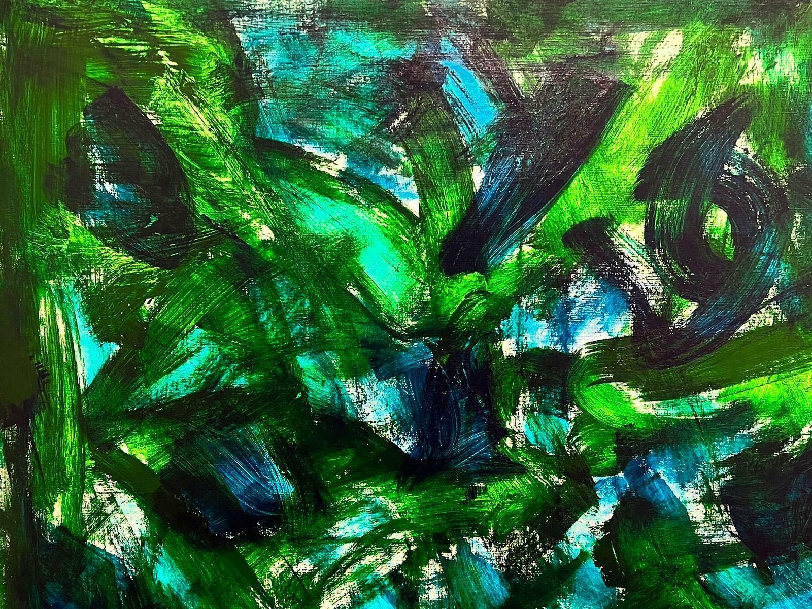 Sally Bradshawcontemporary British Abstract Huge Painting   Green And Bluesc.2022 photo for sale