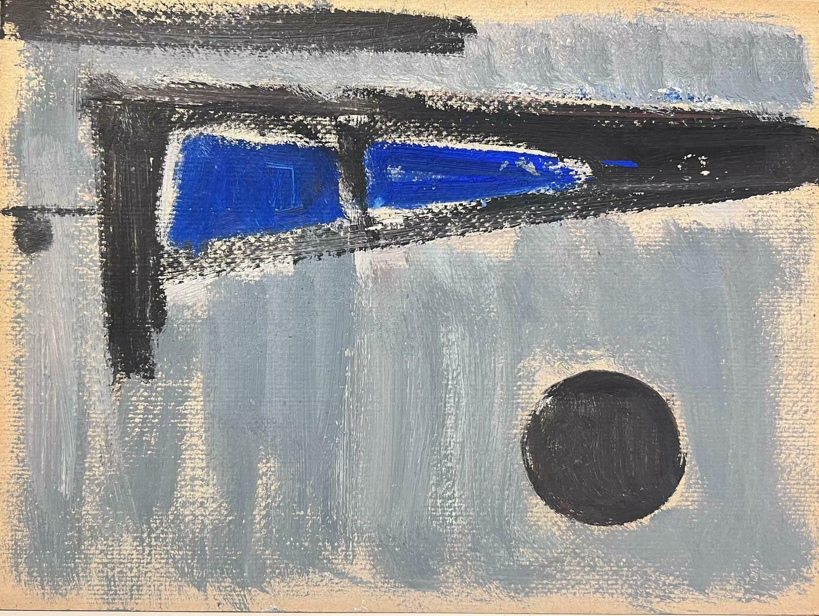 Elisabeth Hahn20th Century German Modernist Oil Painting Grey Ball Abstract20th Century photo Art