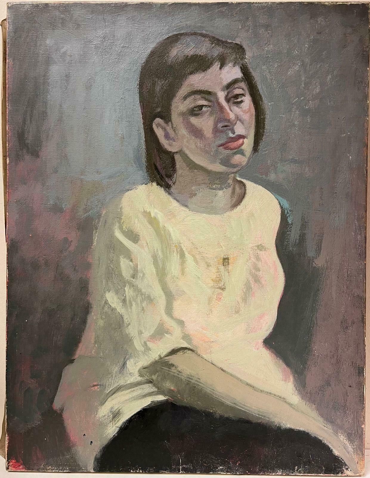 Jacob Markiellarge 20th Century French Portrait Of Lady Oil Painting On Canvas
