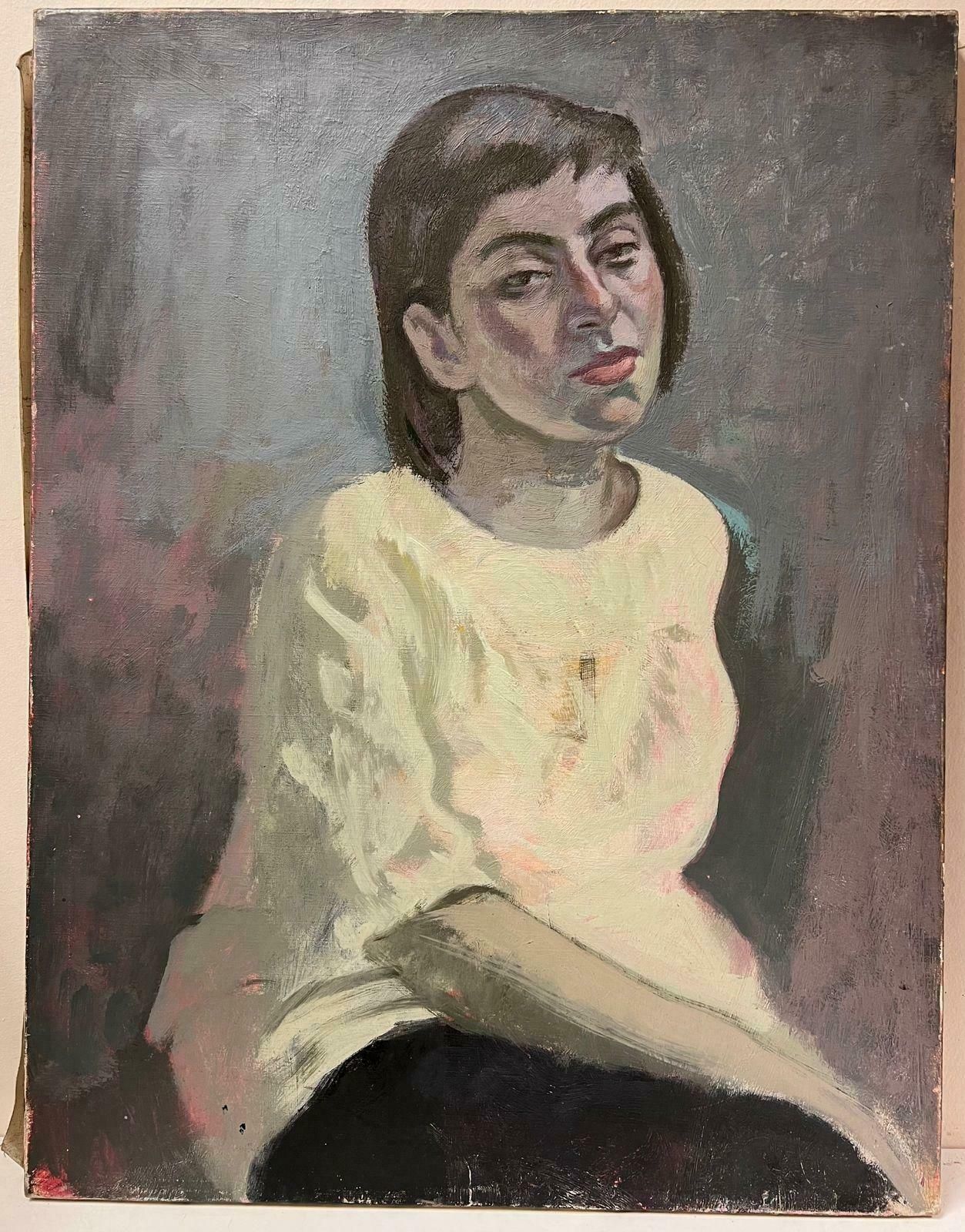 Jacob Markiellarge 20th Century French Portrait Of Lady Oil Painting On Canvas photo furniture