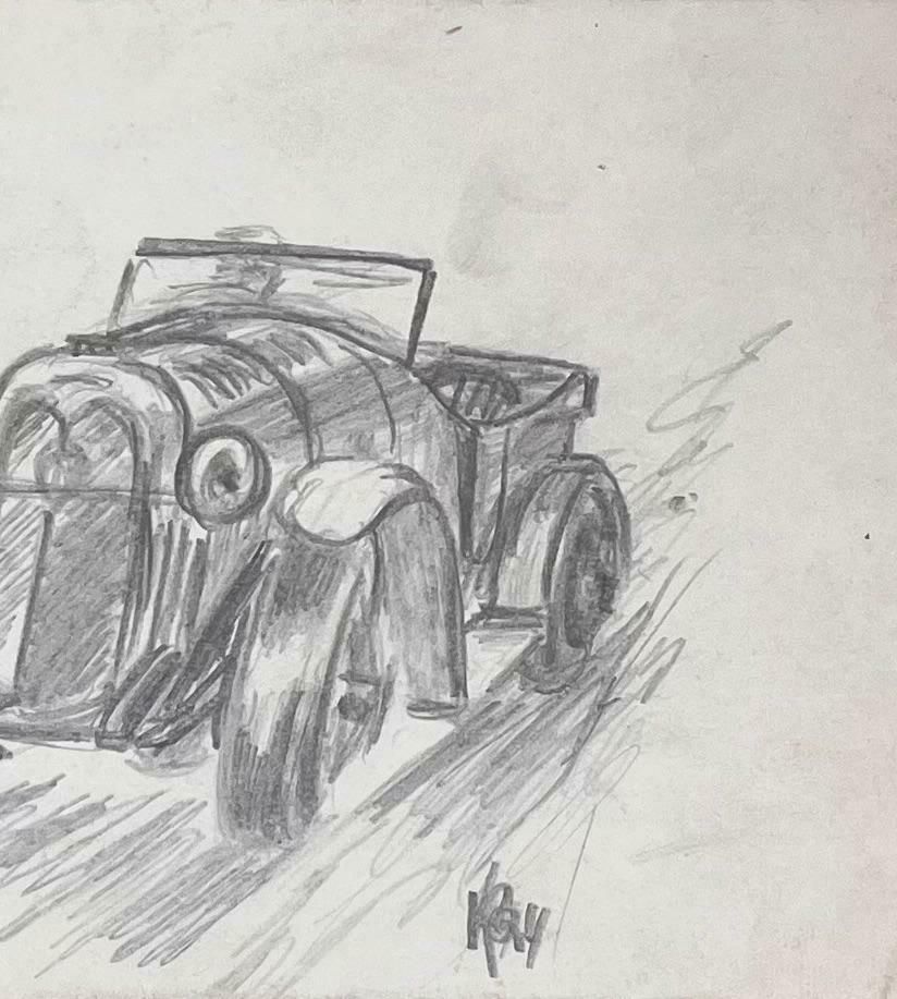 K.B. White1935 Auburn 851 Sc Boattail Speedster Concept Pencil Illustrationearly 20th Century photo Art