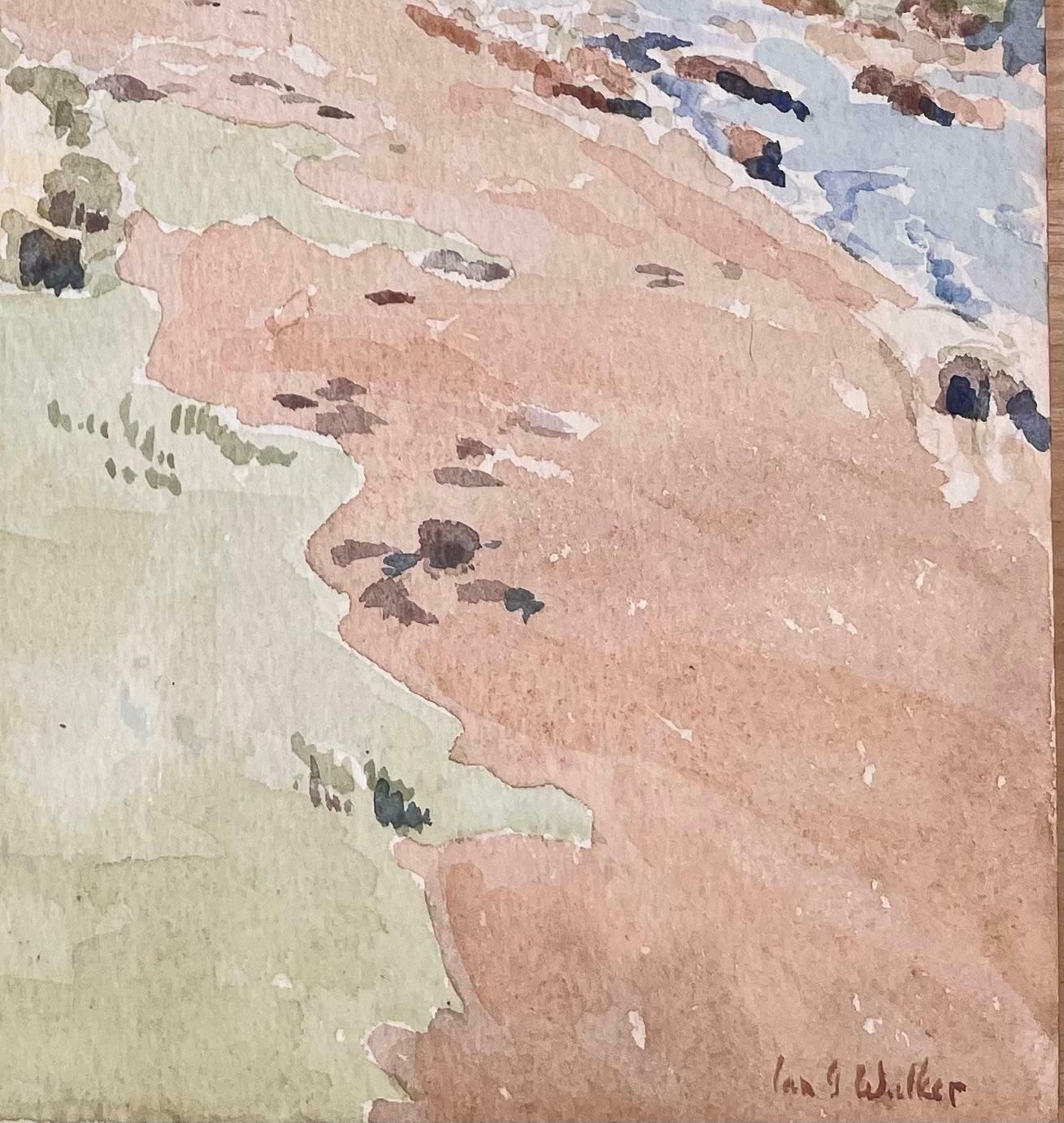 Ian G. Walkerfinely Detailed British Watercolor Topographical Of Mount Kenya In Kenya20th Century photo 339.0