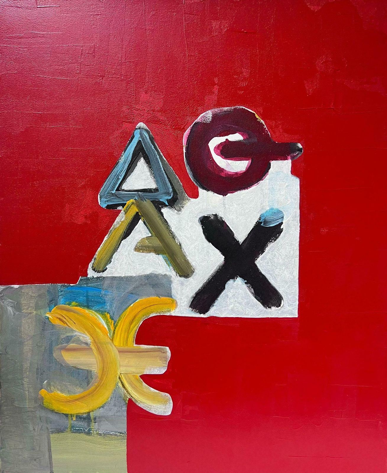 Jacques Coulais (1955 2011)french Expressionist Abstract Original Painting Artists Studio Provenancemid 20th Century