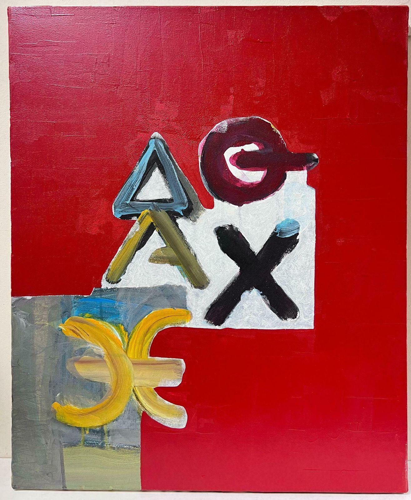 Jacques Coulais (1955 2011)french Expressionist Abstract Original Painting Artists Studio Provenancemid 20th Century photo furniture