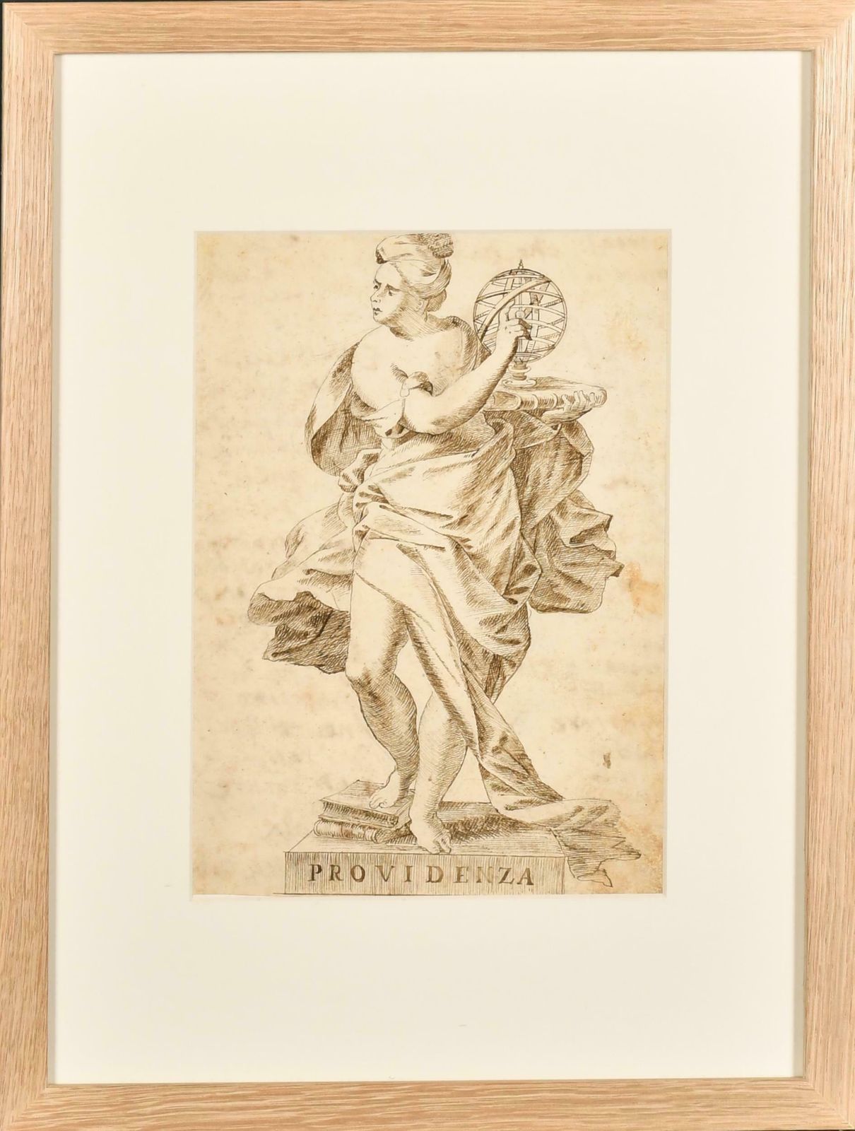 18thc Italian Old Masterfine 1700's Italian Old Master Ink & Wash Drawing Roman Allegorical Providenza18th Century photo furniture