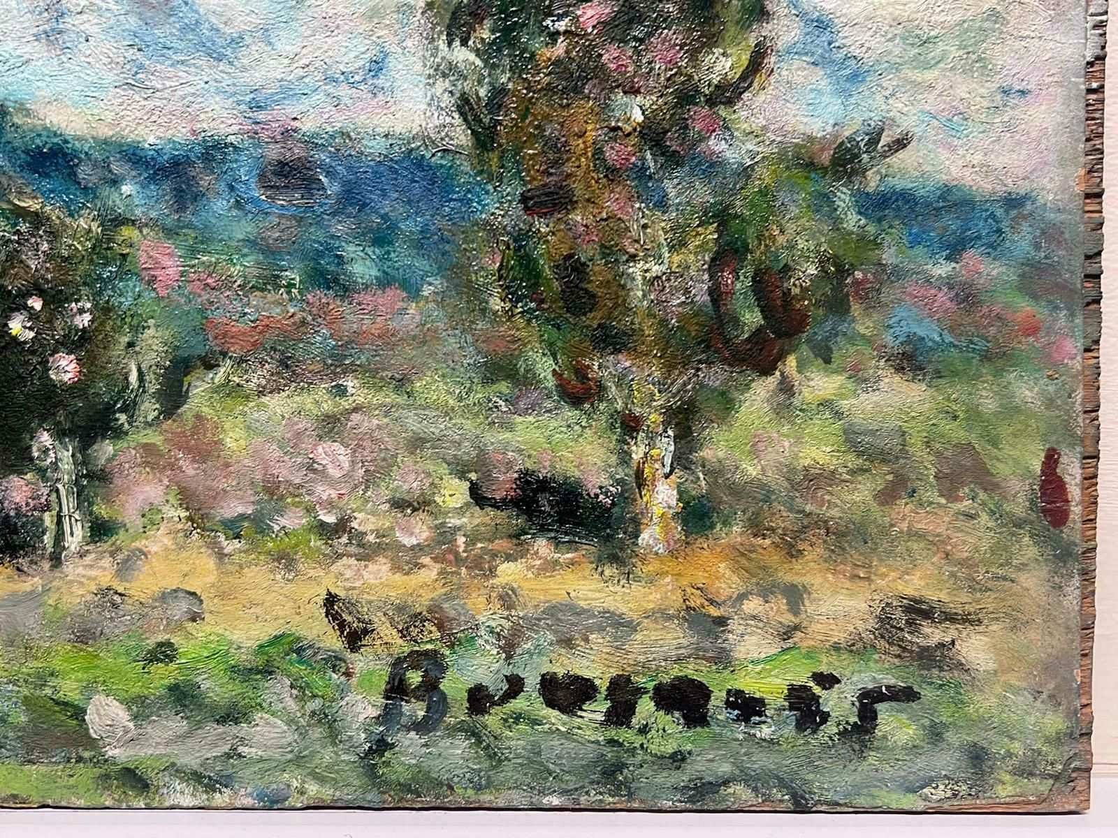 Georges Bousquaitmid 20th Century French Post Impressionist Signed Oil Fluffy Clouds Landscape photo furniture