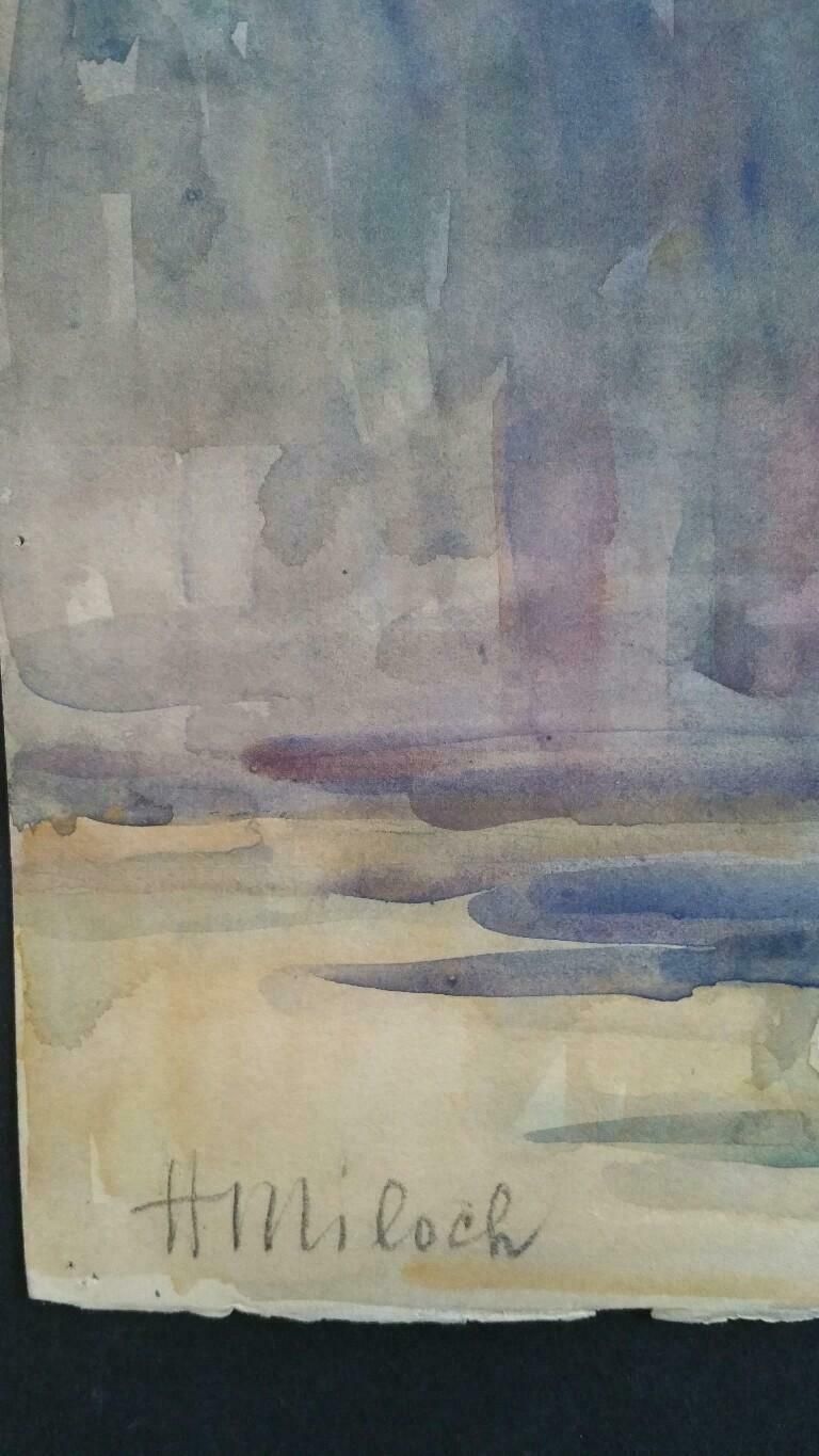 Henri Milochfrench Watercolour Ecole De Paris Mid 20th Century Roses 1940's photo for sale