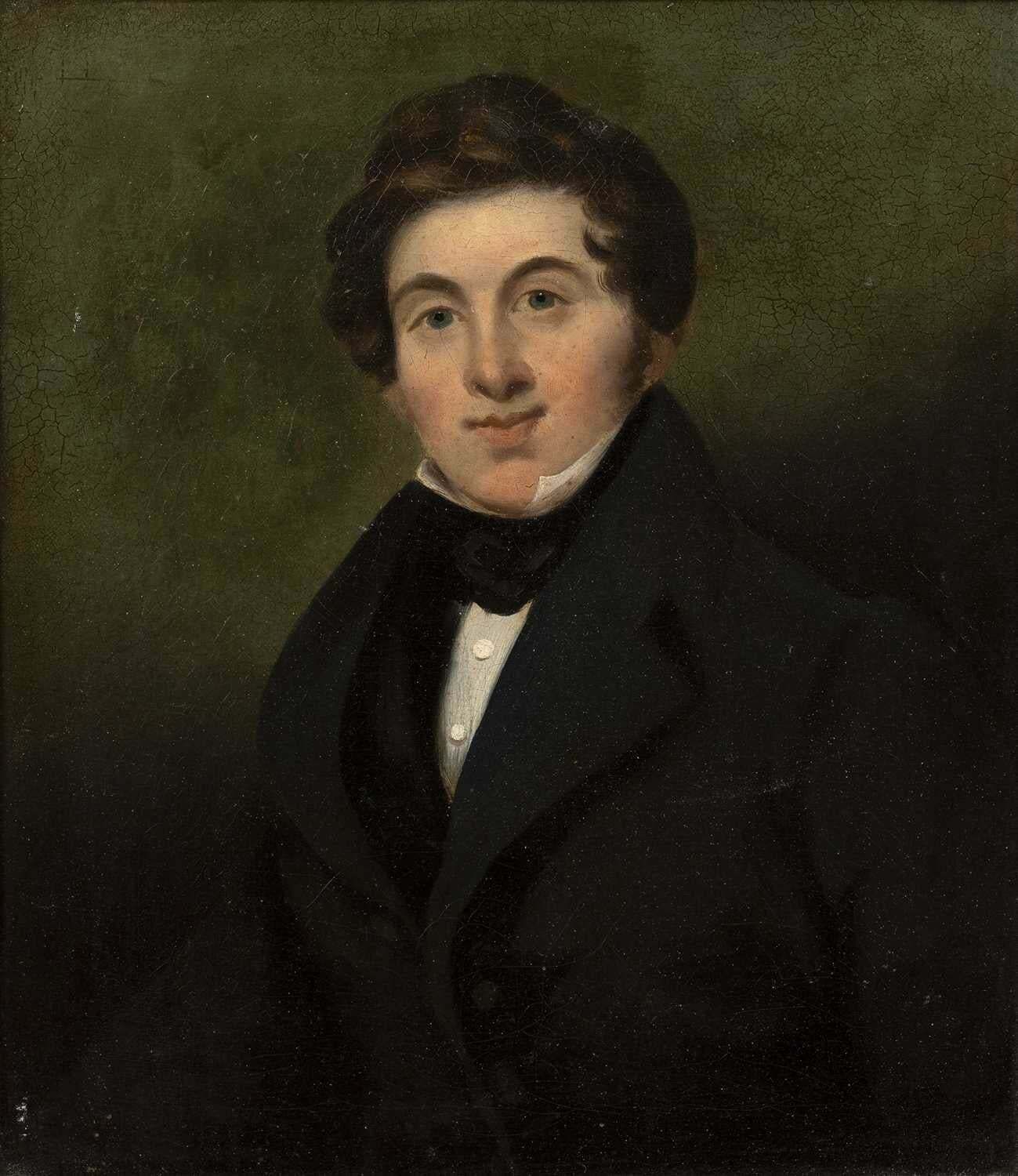19th Century English Schoolportrait Of A Young Gentleman English Circa 1860's Period Framed Oil Painting 1860's photo furniture