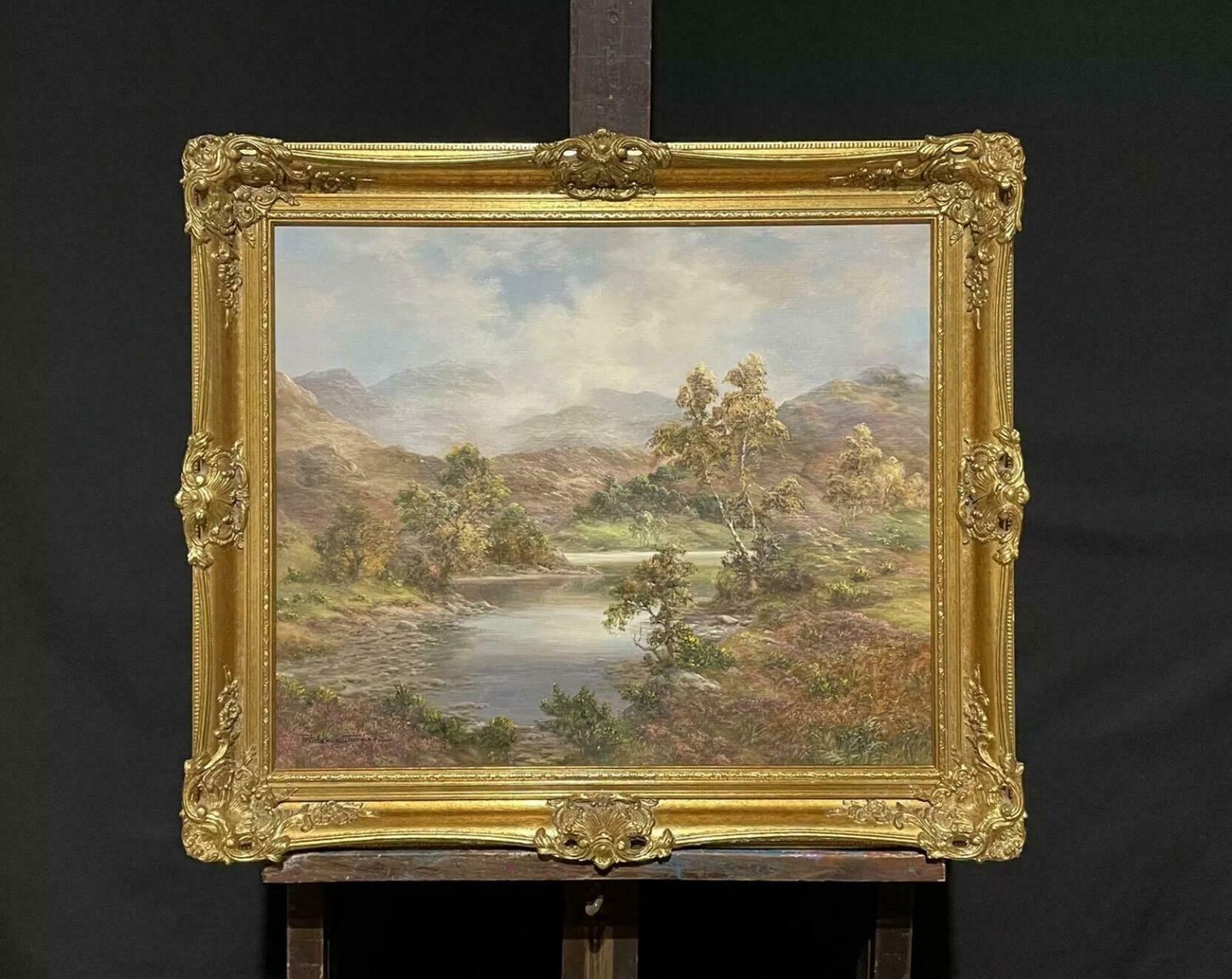 Prudence Turnerprudence Turner (B.1930) Large Signed Oil  Scottish Highlands Loch & Mountainsc. 1970's photo for sale