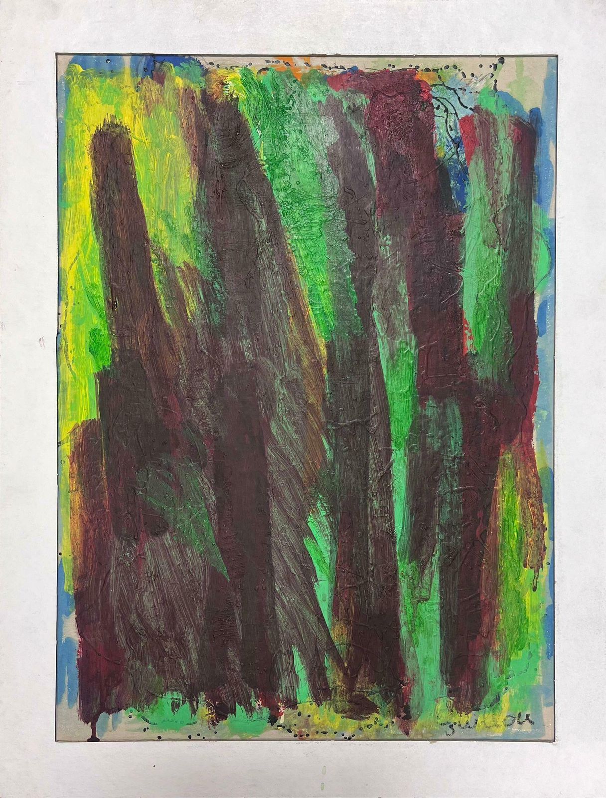 Andre Guilloufrench Expressionist Abstract 20th Century Oil Painting Blaze Of Colors photo furniture