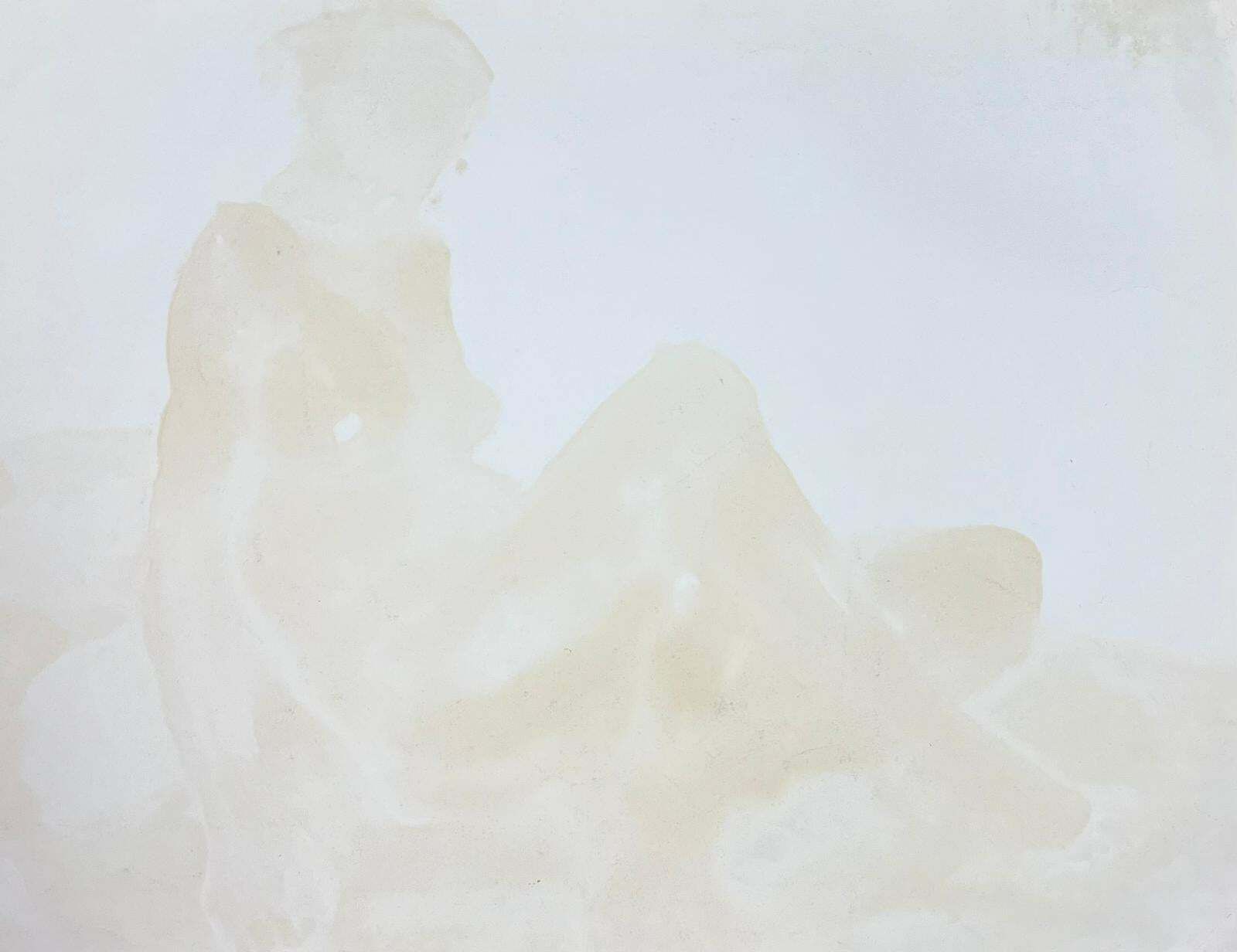 French Modernistreclining Nude Lady Model 1970's French Modernist Painting Provence Collection1970's photo vinterior