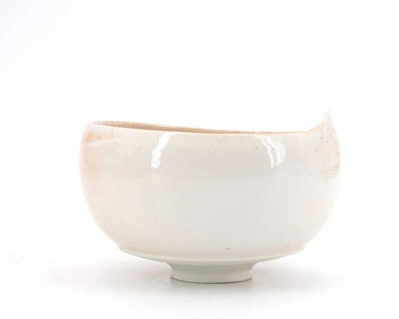 French White Porcelain Bowl Dish By Isabelle Daucourt, Saint Amand En Puisaye, France / Art, Beige, Ceramic photo furniture