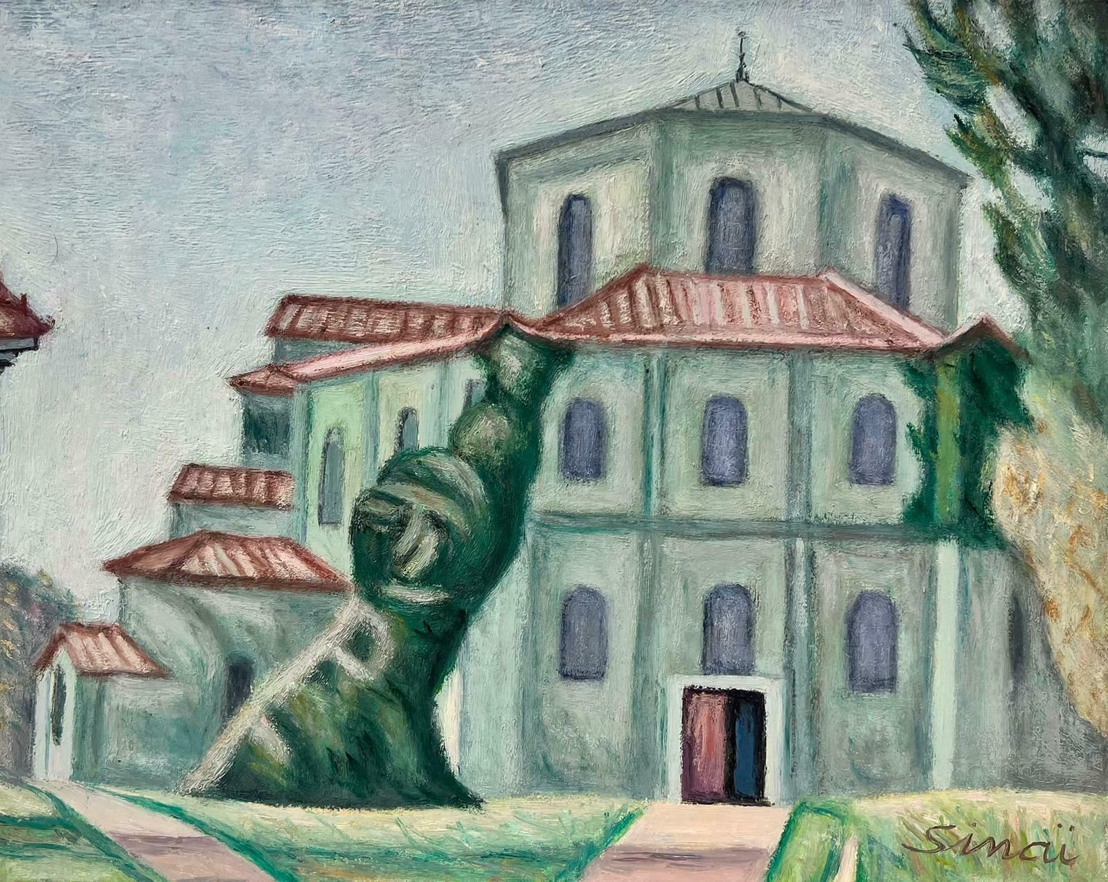 French Schoolmid 20th Century Post Impressionist Grand French Green Chateau