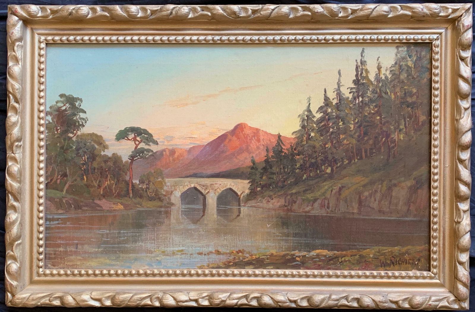 Francis E. Jamiesonantique Scottish Oil Painting Sunset Pitlochry Perthshirec.1930's