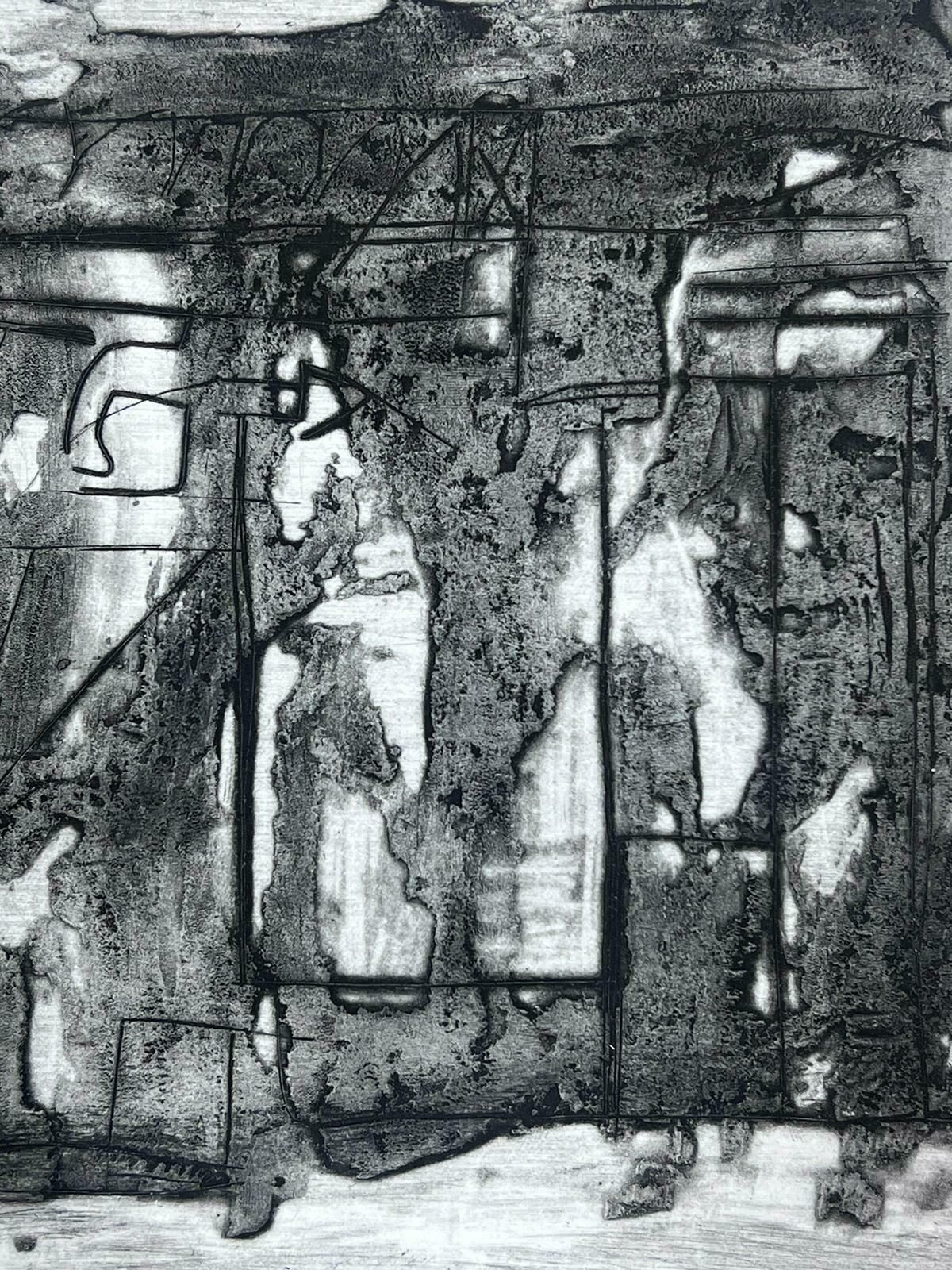 Jacques Coulais (1955 2011)french Expressionist Abstract Original Black And White Paintingmid 20th Century photo for sale