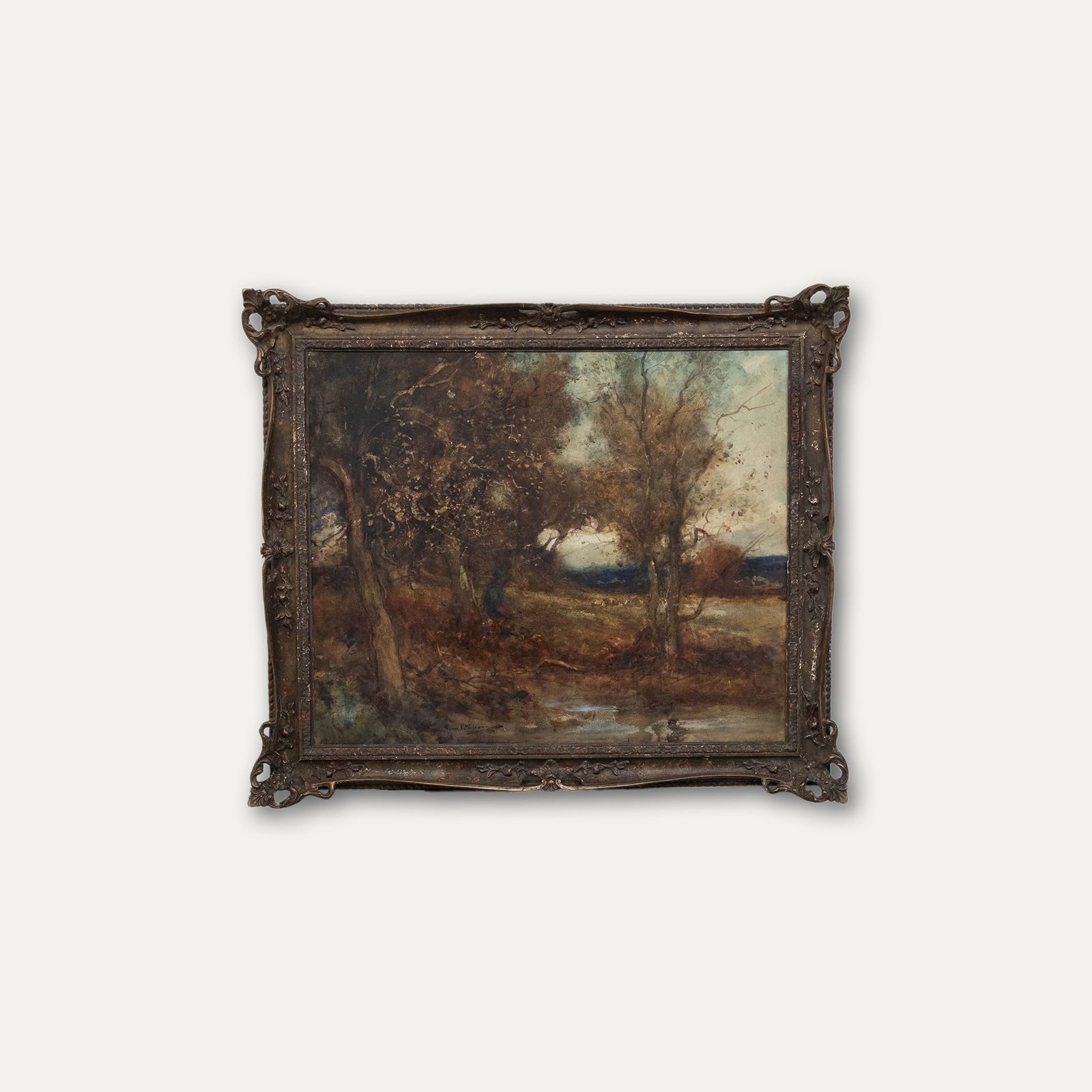 George Patrickson (1884 1916) 1913 Watercolour, Angler In The Woods photo buy