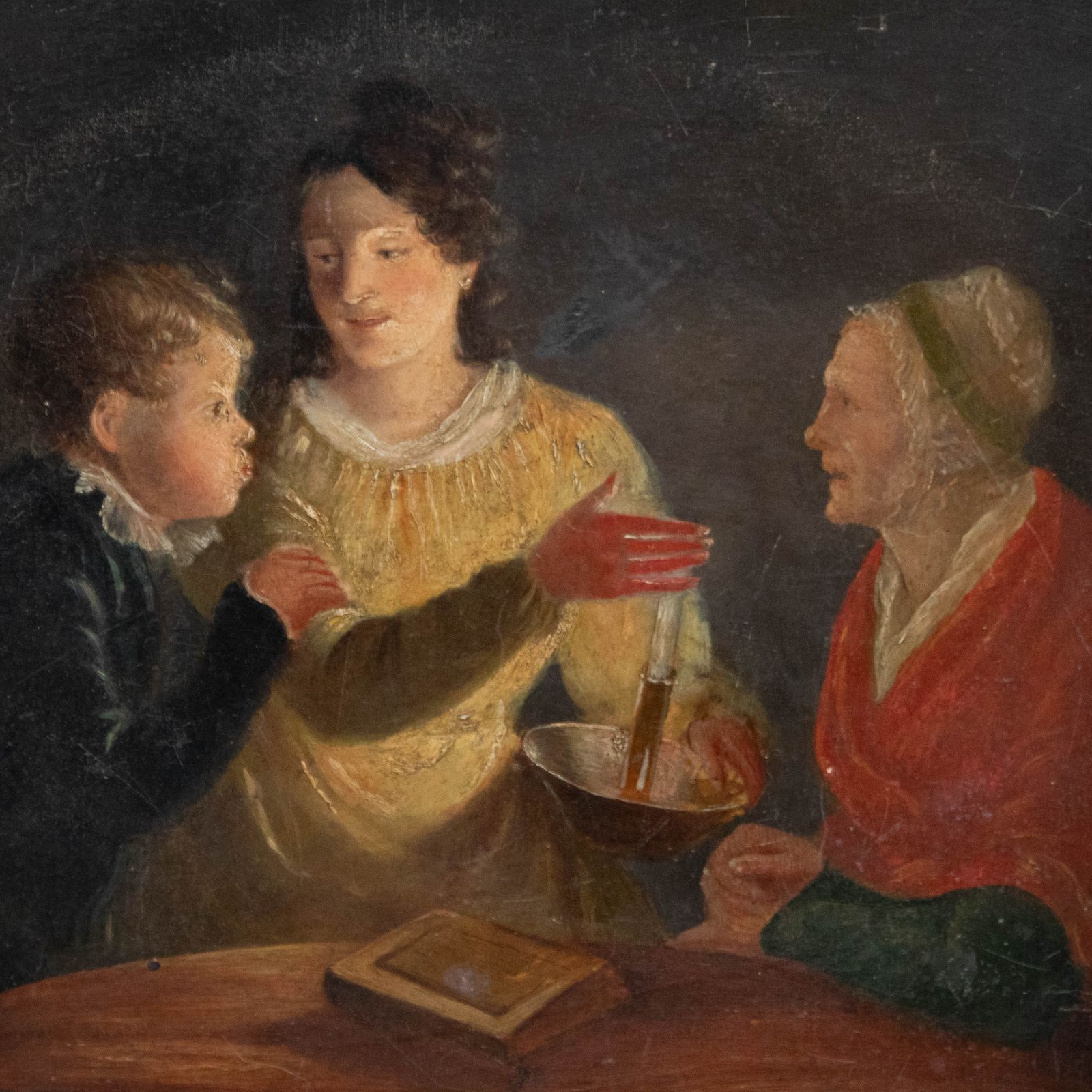 After Rolinda Sharples (1793 1838) Fine 19th Century Oil, Blowing The Candle photo Art