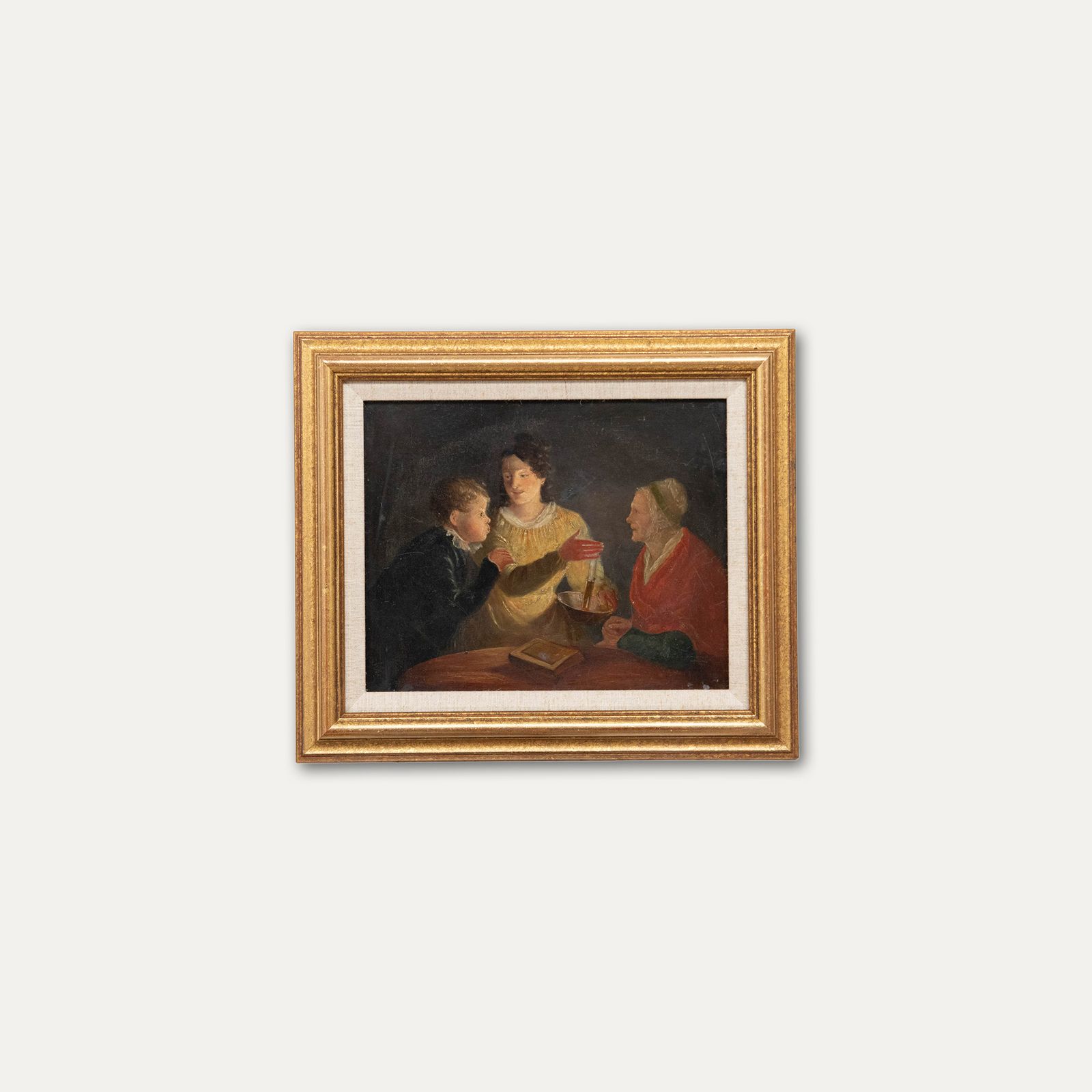 After Rolinda Sharples (1793 1838) Fine 19th Century Oil, Blowing The Candle photo vinterior