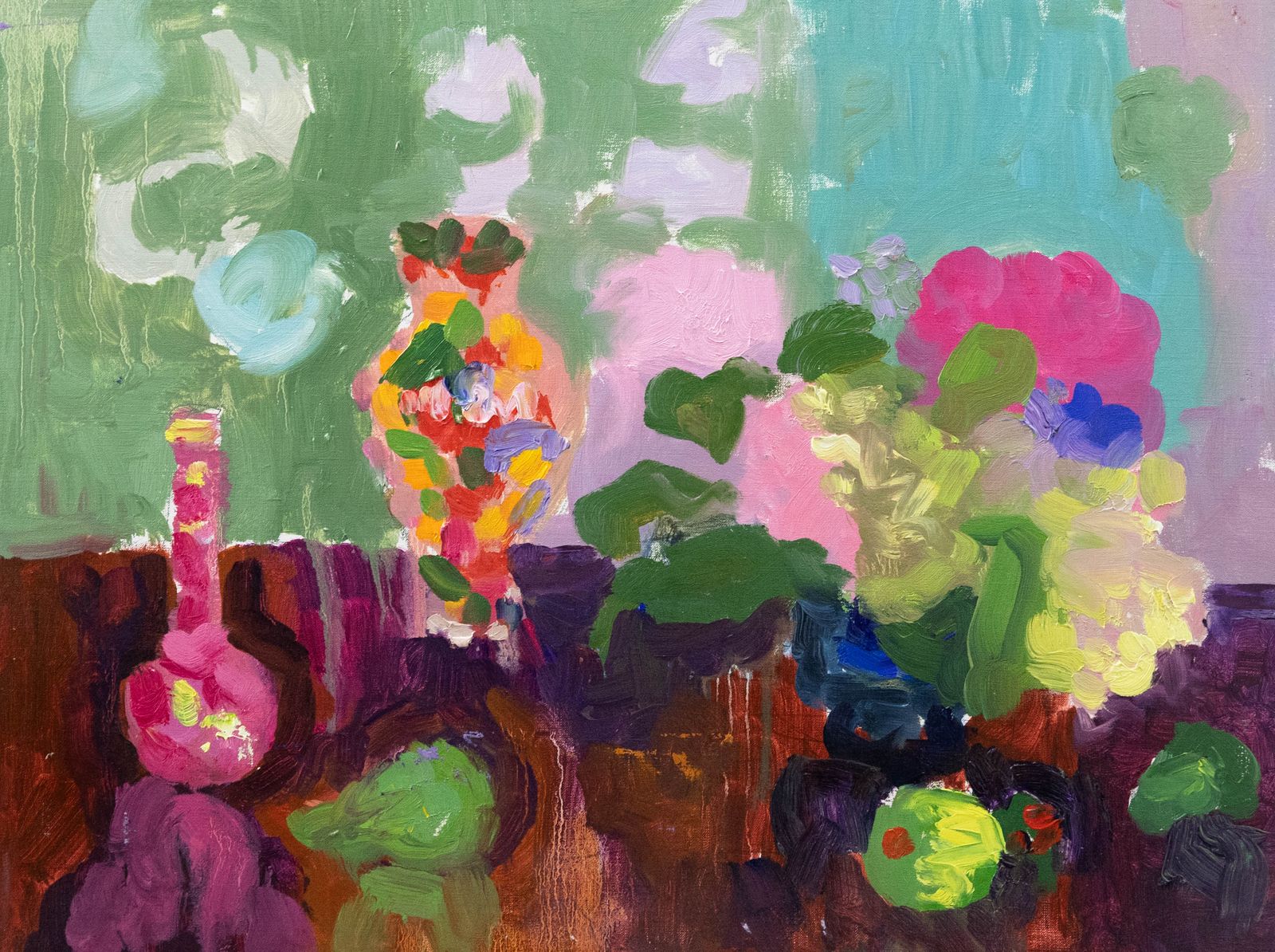 Annelise Firth (B.1961) 2023 Oil, Pink Reflection
