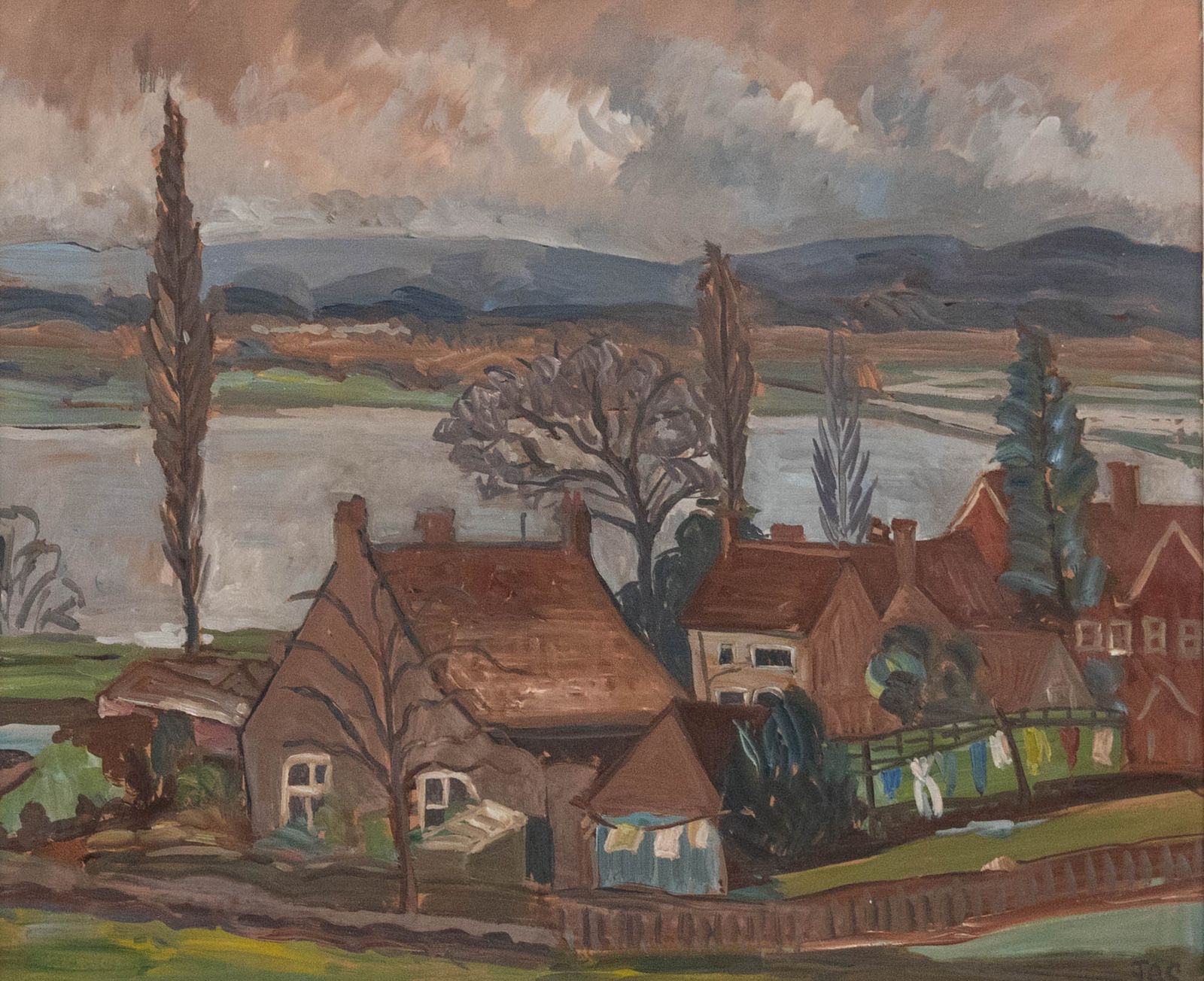 J. A. C.  1962 Oil, From The Summer House photo furniture