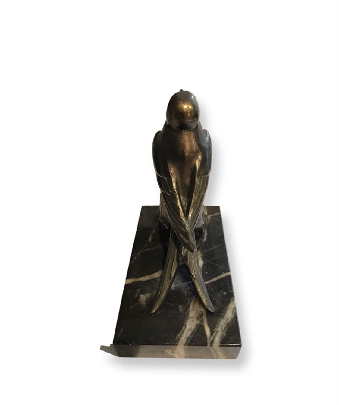 Beautiful Pair Of Art Deco Book Ends, Swallows photo buy