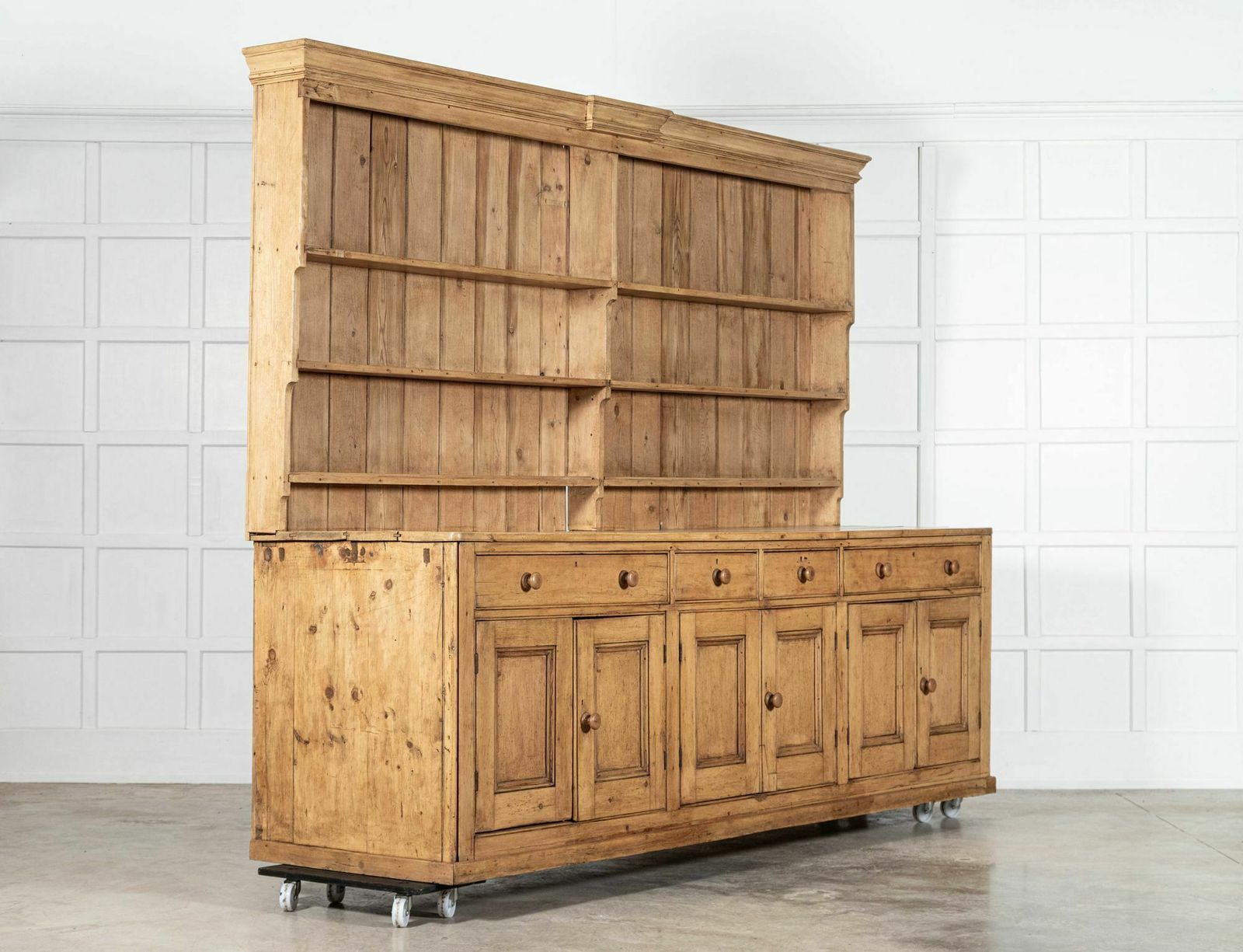 Monumental 19thc English Country House Sycamore Top Dresser photo furniture