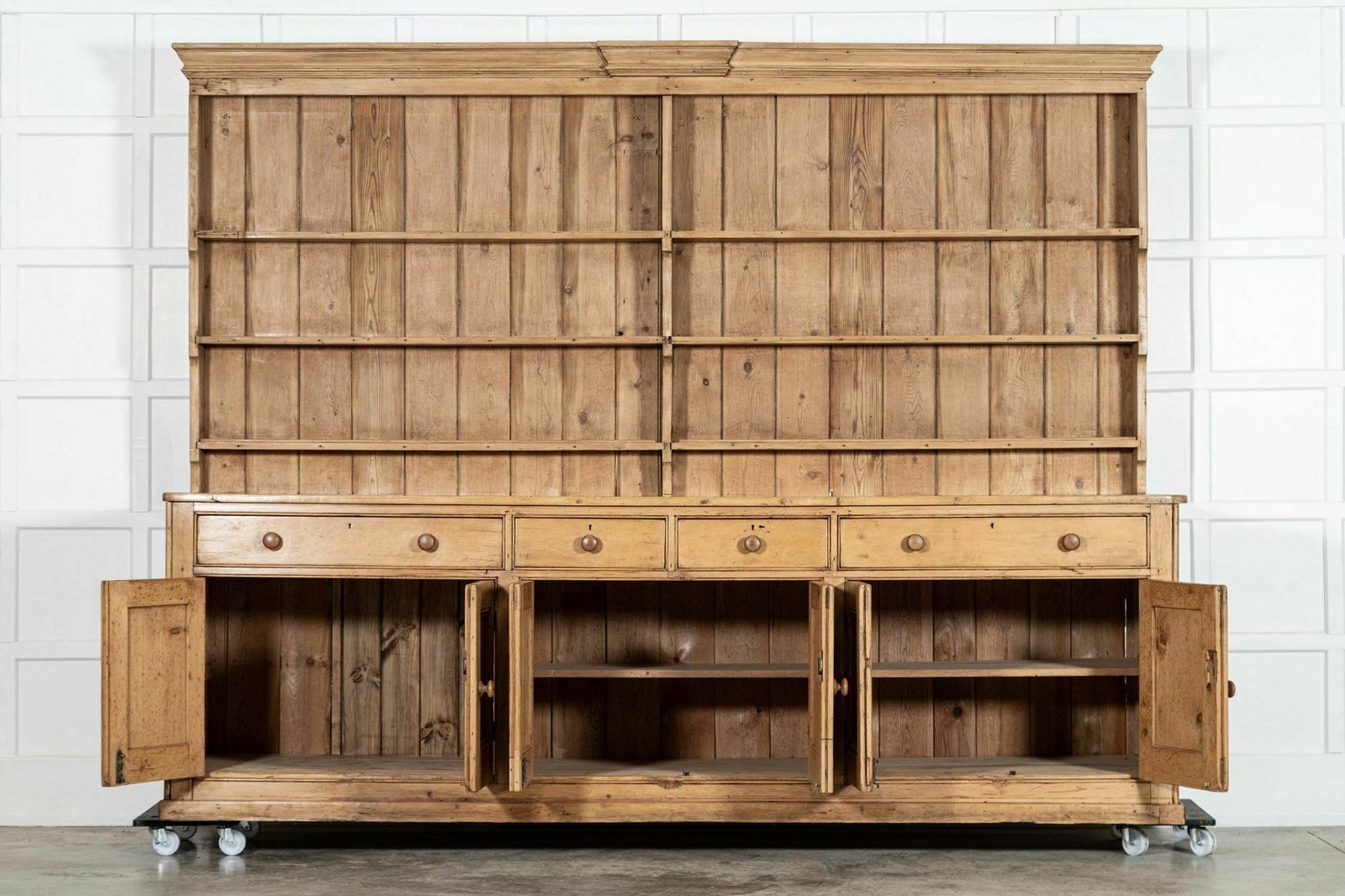 Monumental 19thc English Country House Sycamore Top Dresser photo Furniture