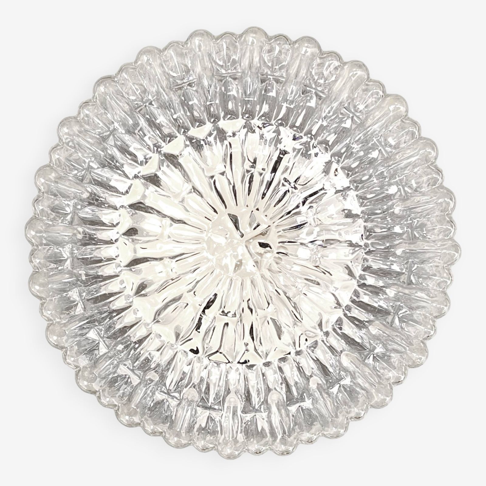 Glass Ceiling Or Wall Lamp From Fabryki Materiałów światłoczułych Foton Prl
