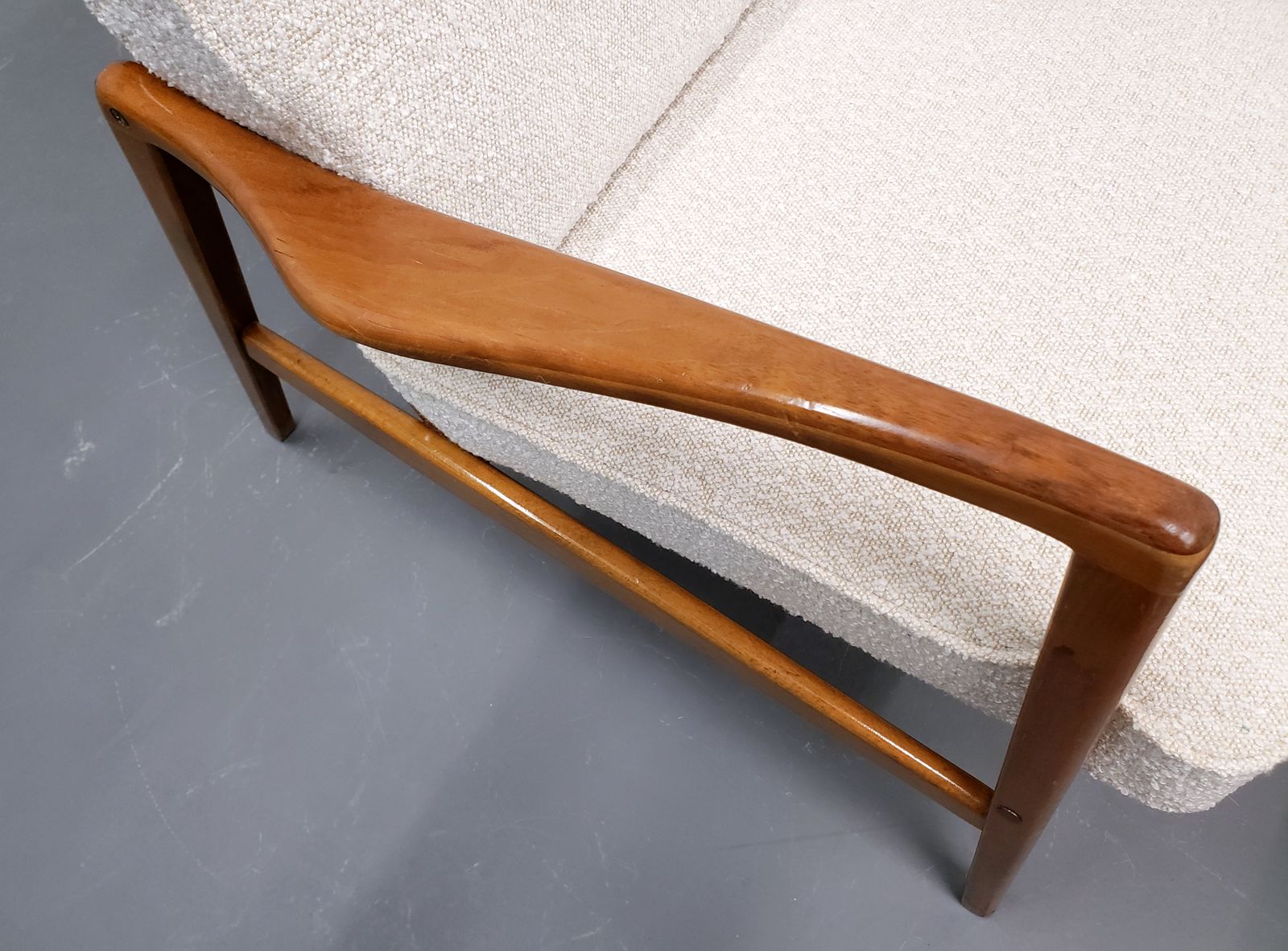 One Left   1950 Hartmut Lohmeyer For Wilkhahn In Premium Ivory Boucle photo furniture