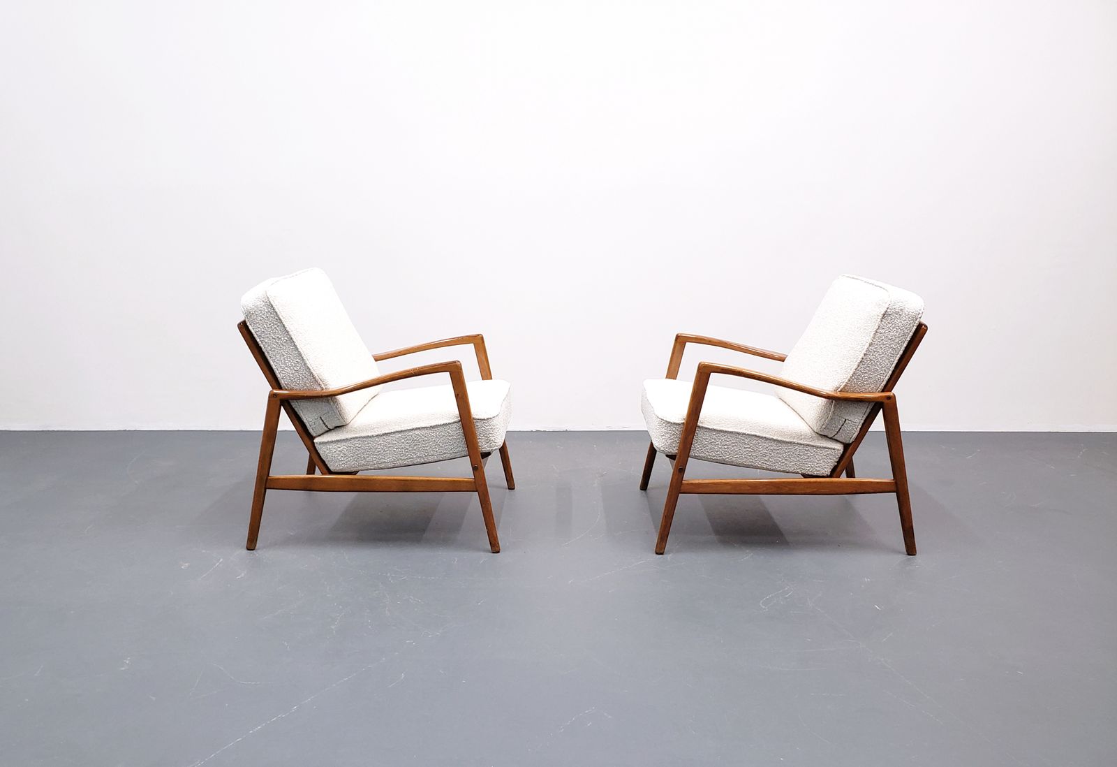 One Left   1950 Hartmut Lohmeyer For Wilkhahn In Premium Ivory Boucle photo for sale