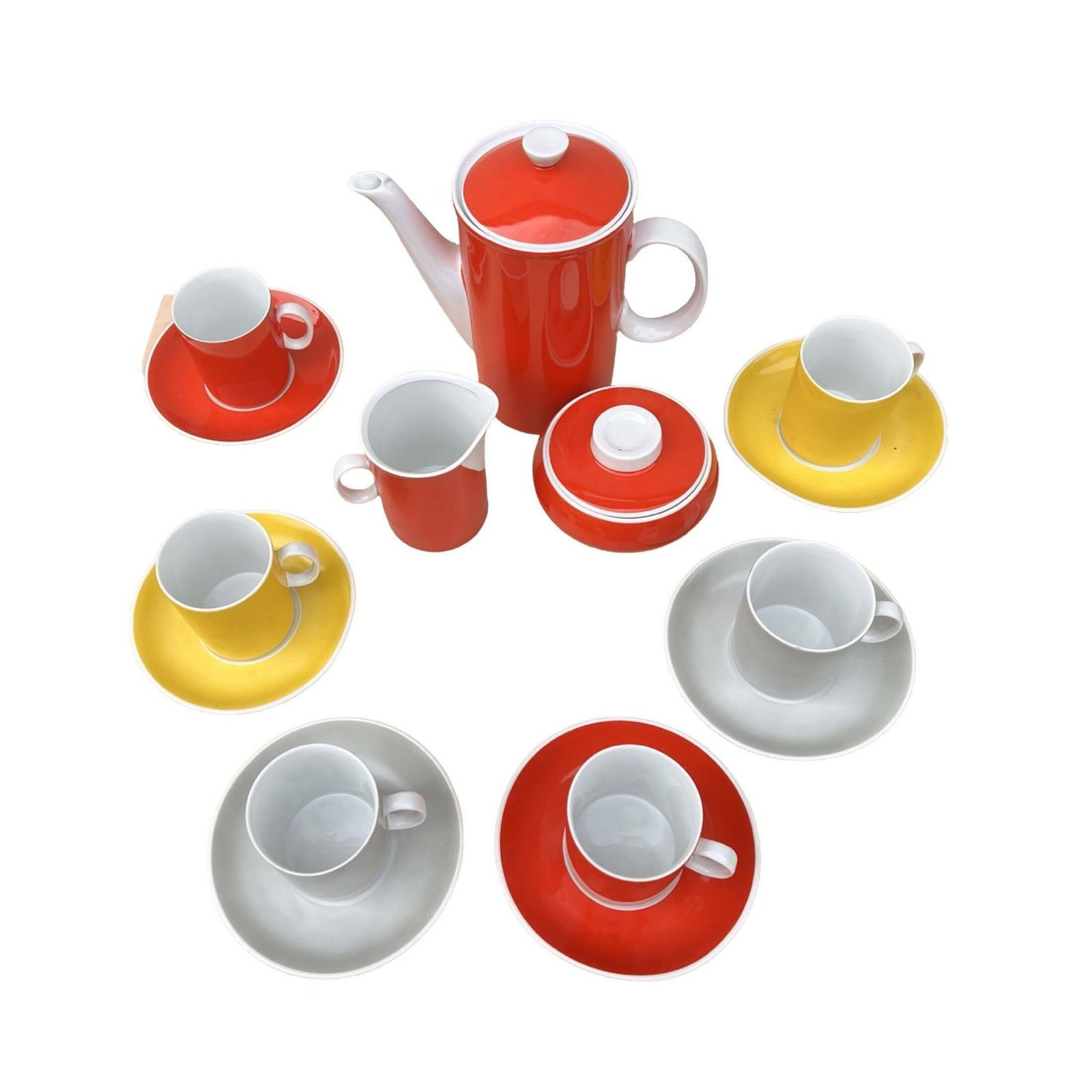 Coffee Service For 6 People, Milo Designed By A. Sadulski, Karolina Table Porcelain Plant, photo buy