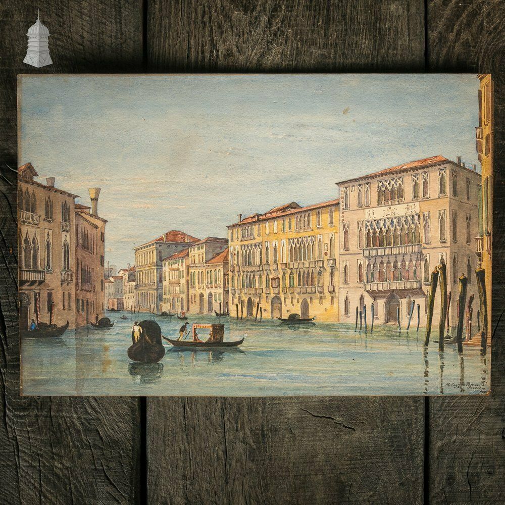 photo for sale Venetian Watercolour Paintings, Set Of 4