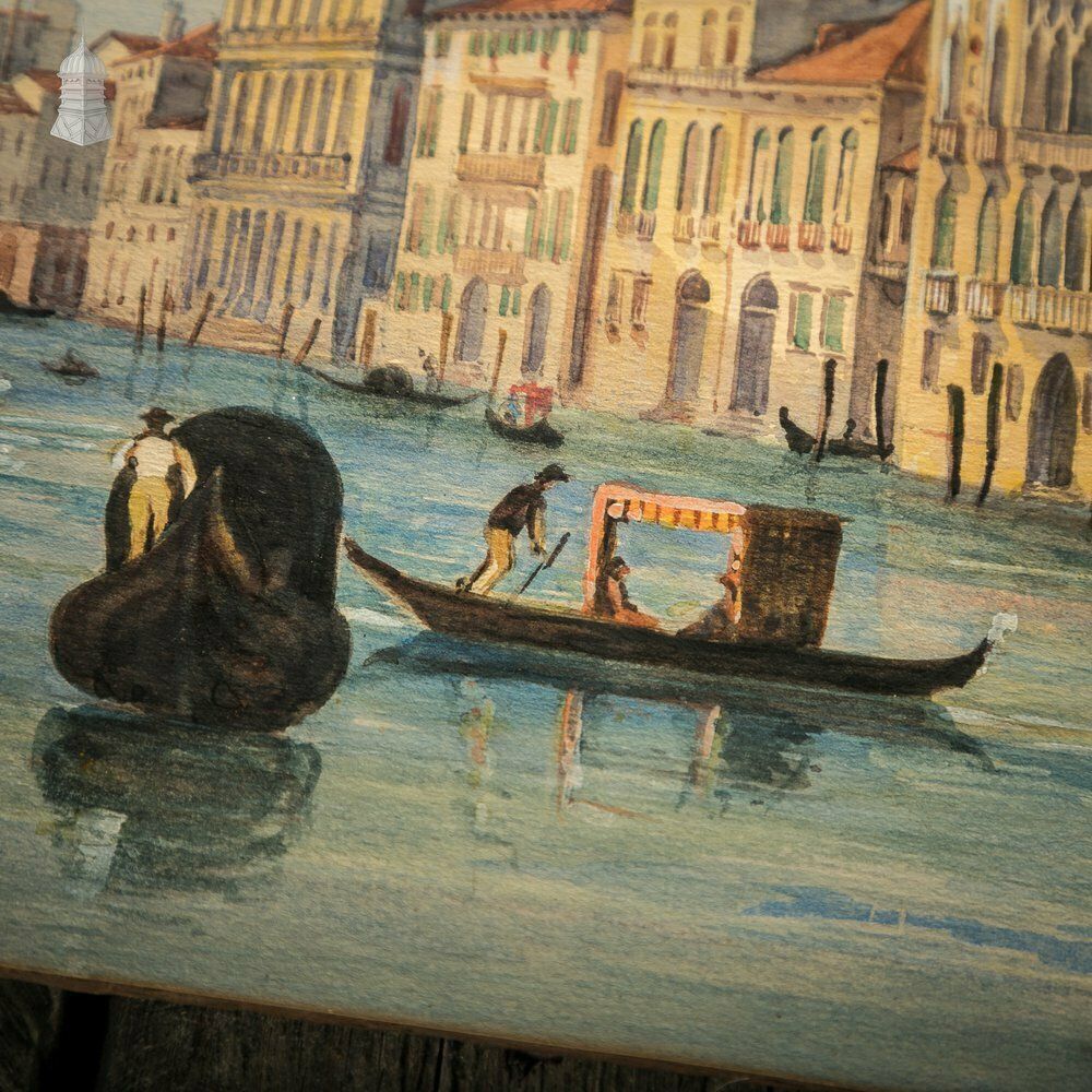 4800.0 Venetian Watercolour Paintings, Set Of 4 photo