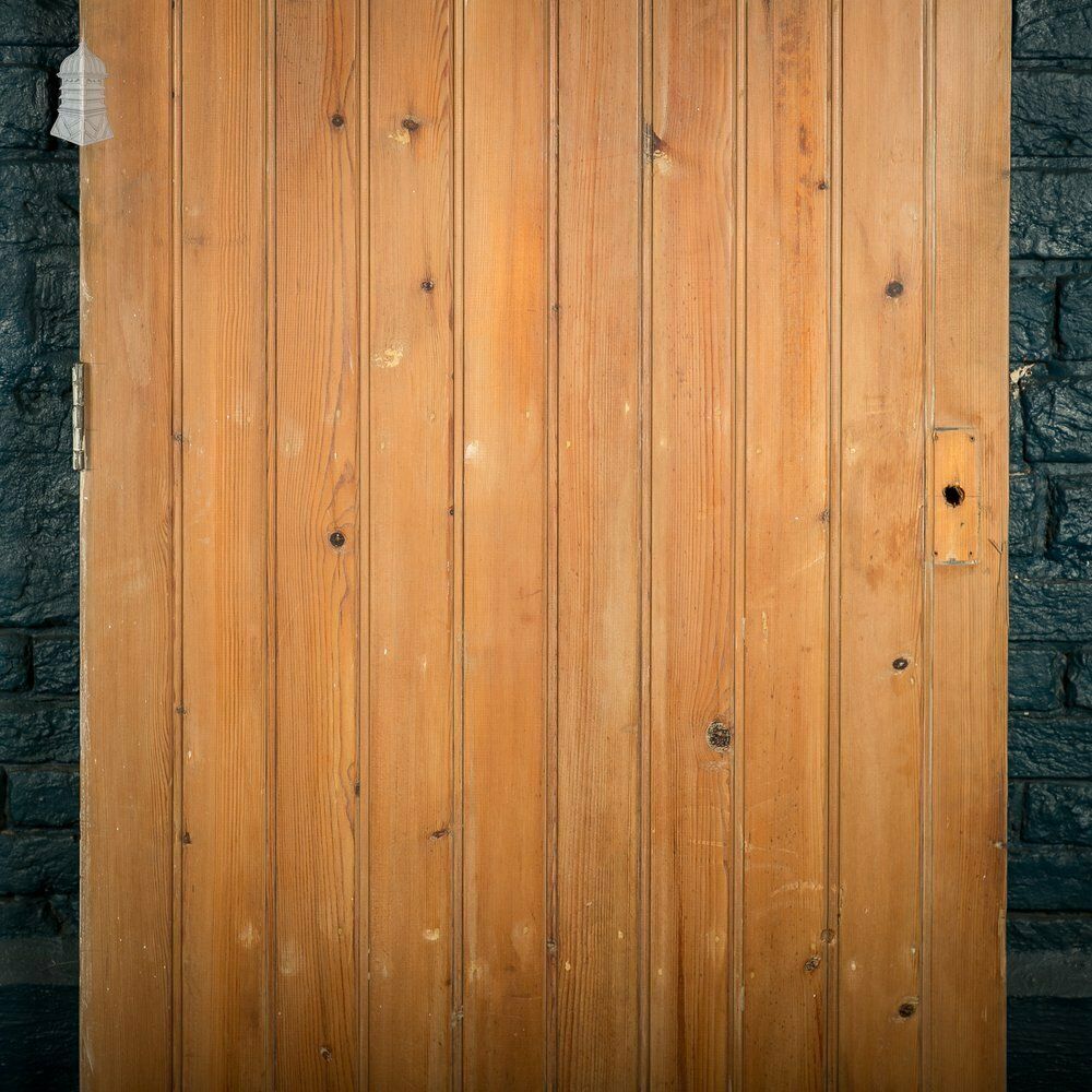 Framed Plank Door, Beaded Pine photo for sale