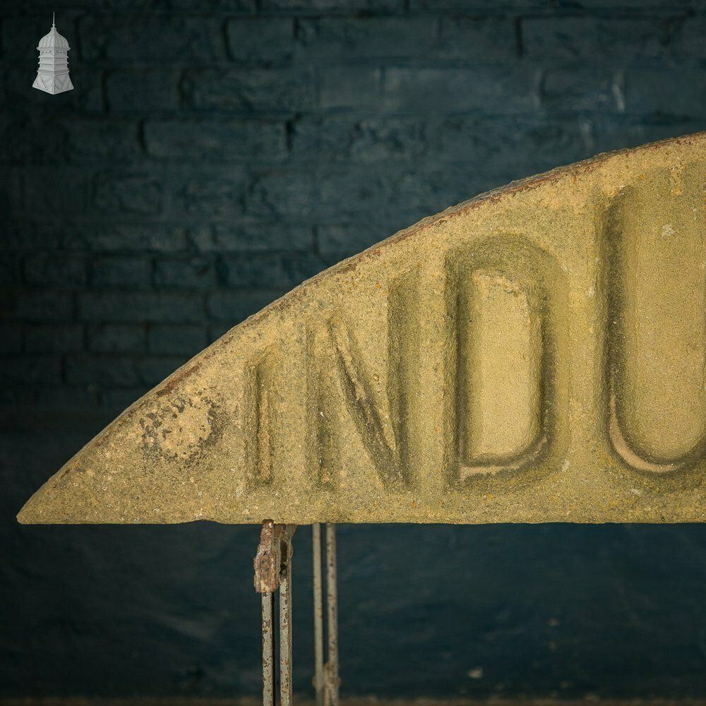 Industrial Door Head, Carved Stone Arched Overdoor Sign photo Home Fixtures