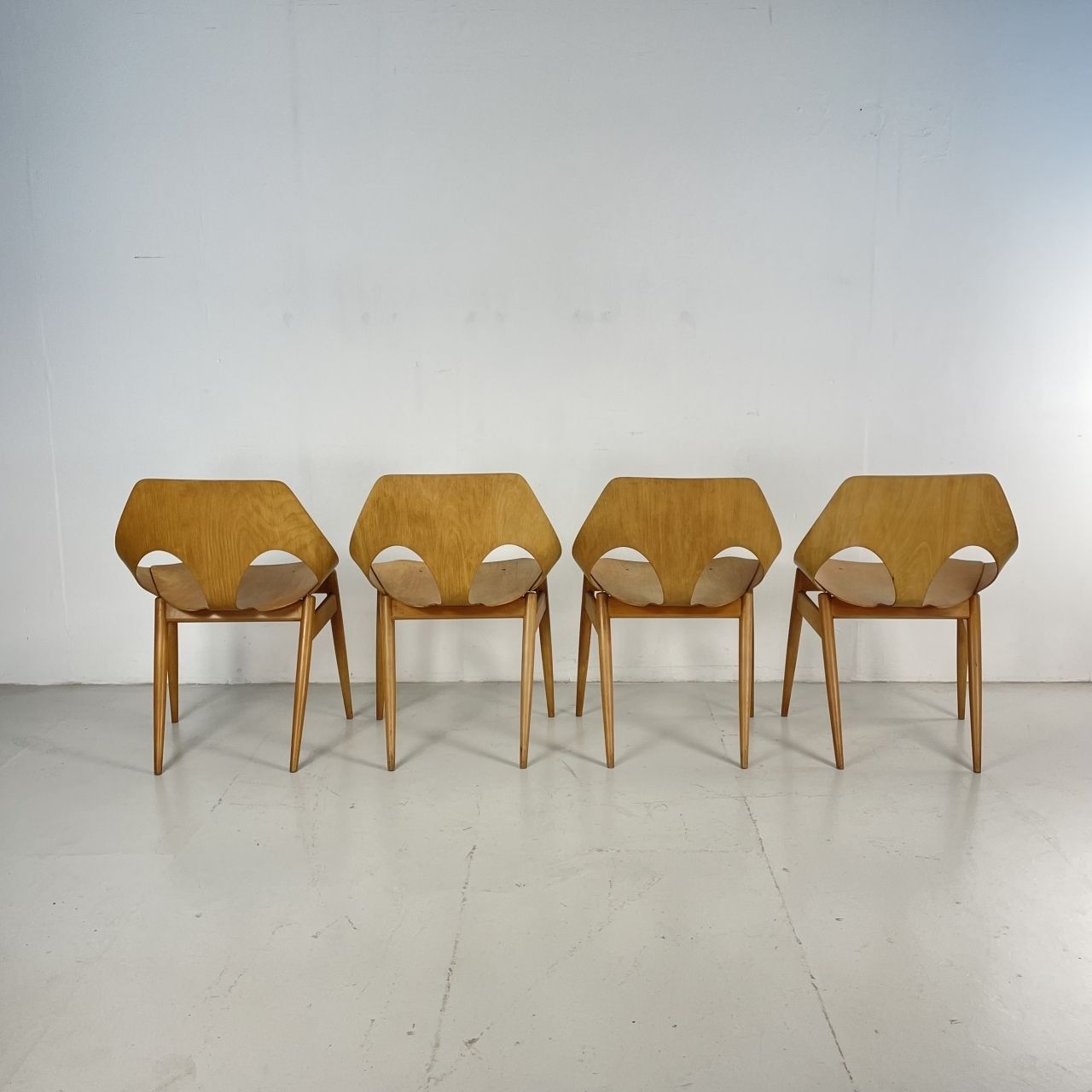 photo vinterior Set Of 4 1950s Carl Jacobs Kandya Jason Chairs