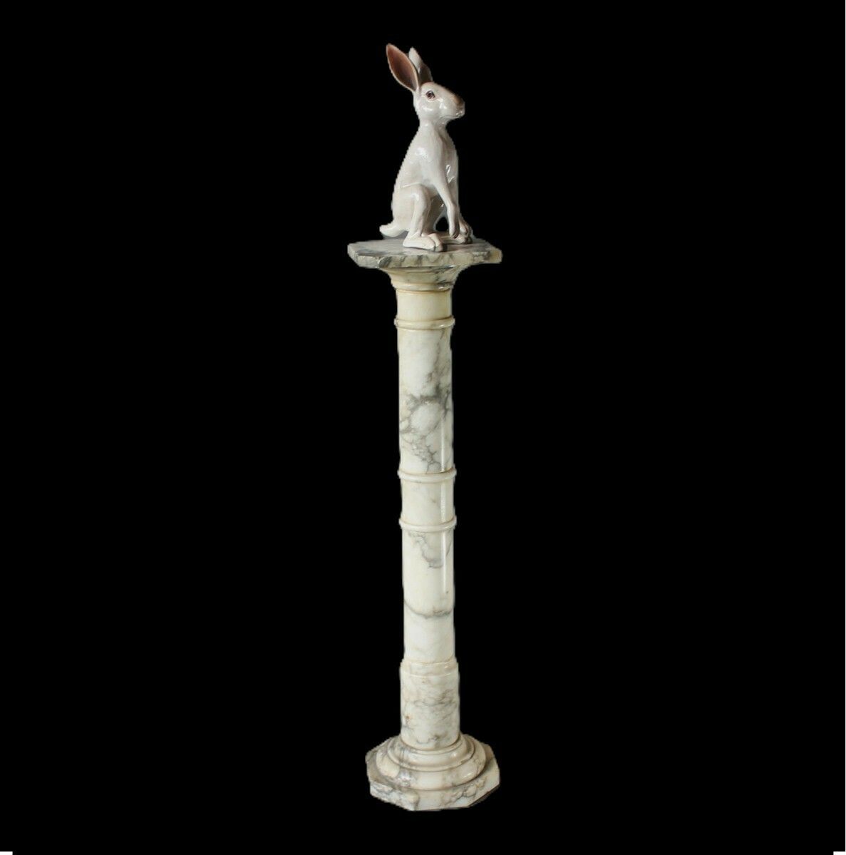White Marble Pedestal Column, 1950s photo vinterior
